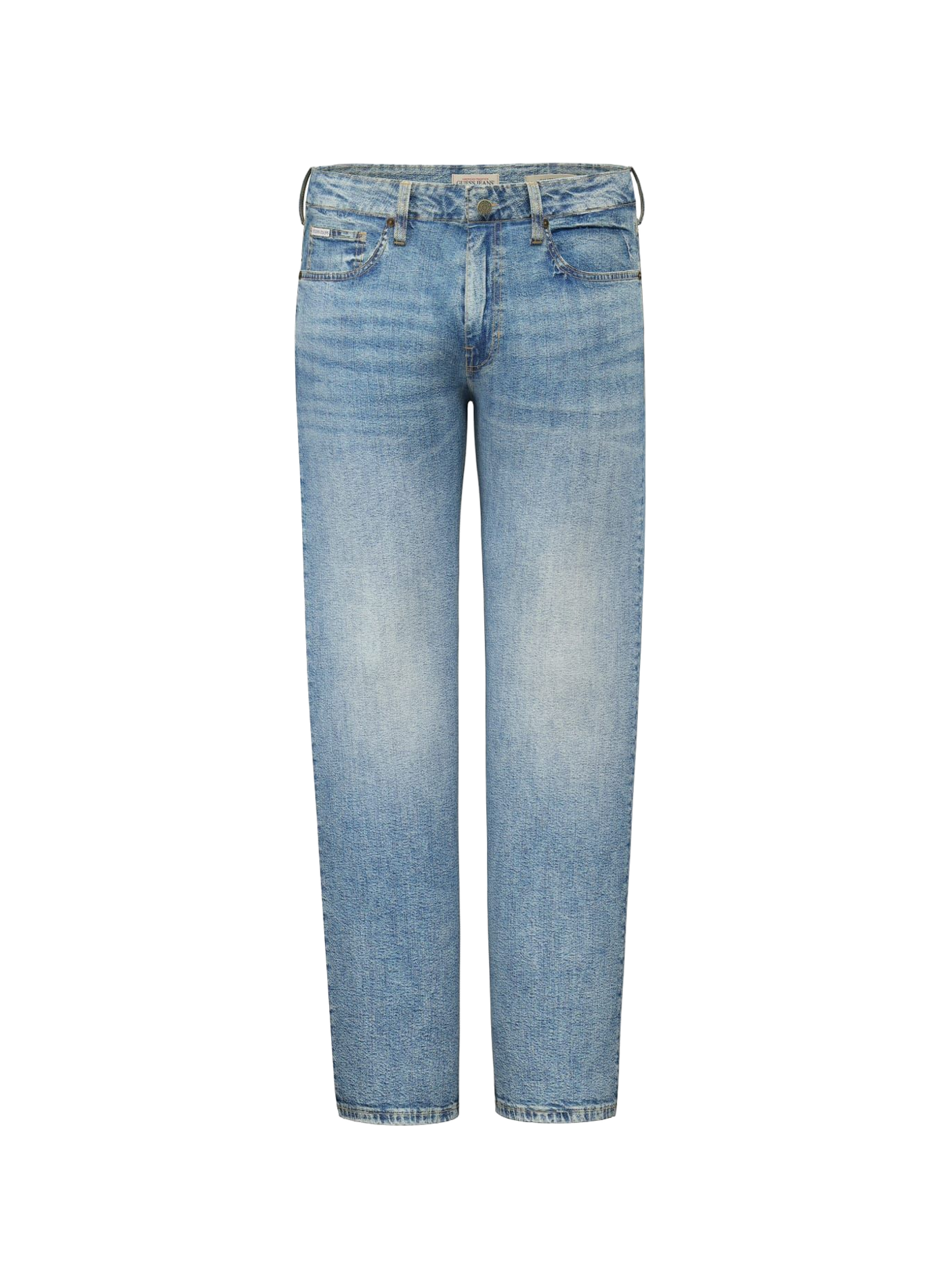 Straight-leg cotton-blend jeans GUESS Blue