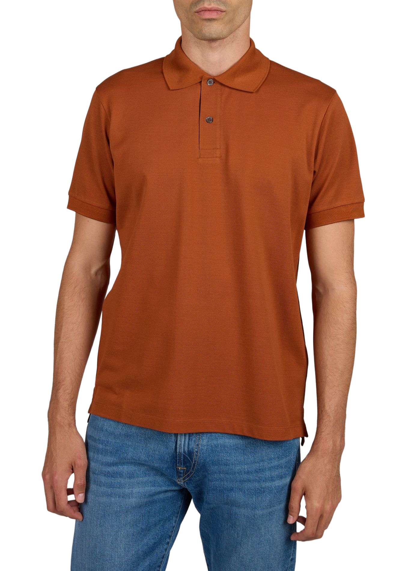 Kurzarm-Poloshirt aus Baumwolle PAUL SMITH Orange
