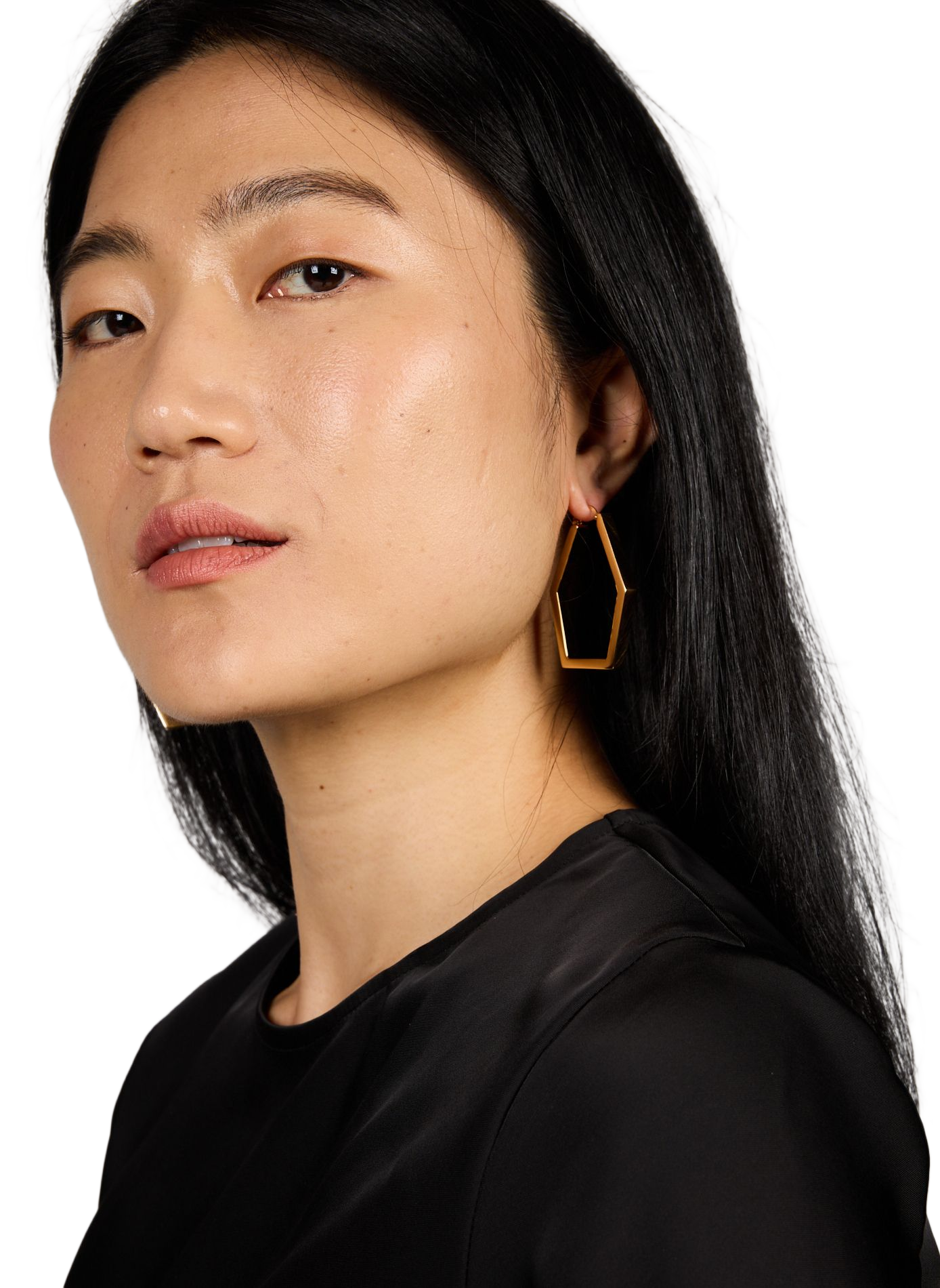 Boucles d'oreilles créoles Portal Hoops LA DOUBLEJ Doré