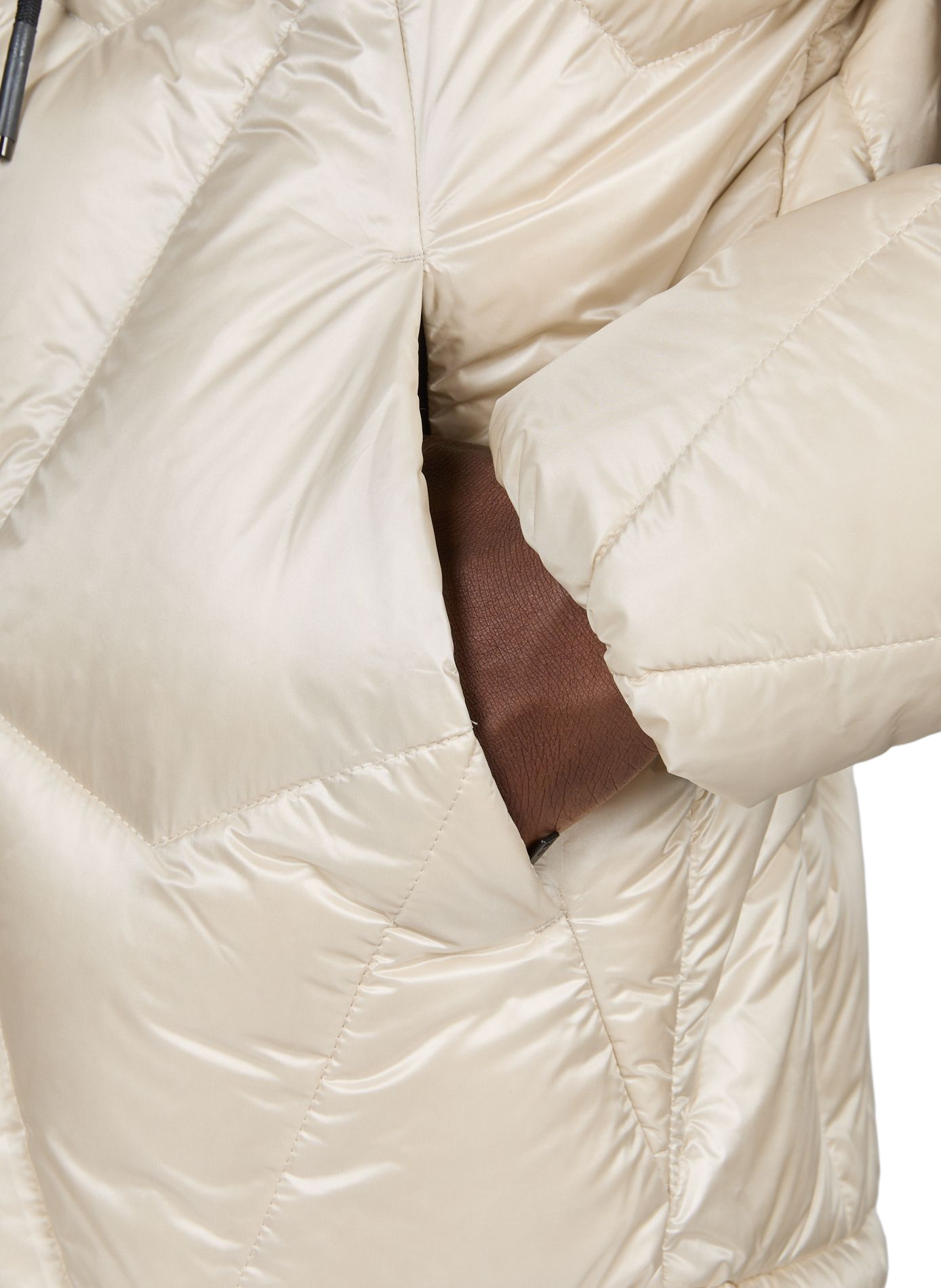 Doudoune à capuche droite unie MOOSE KNUCKLES Beige