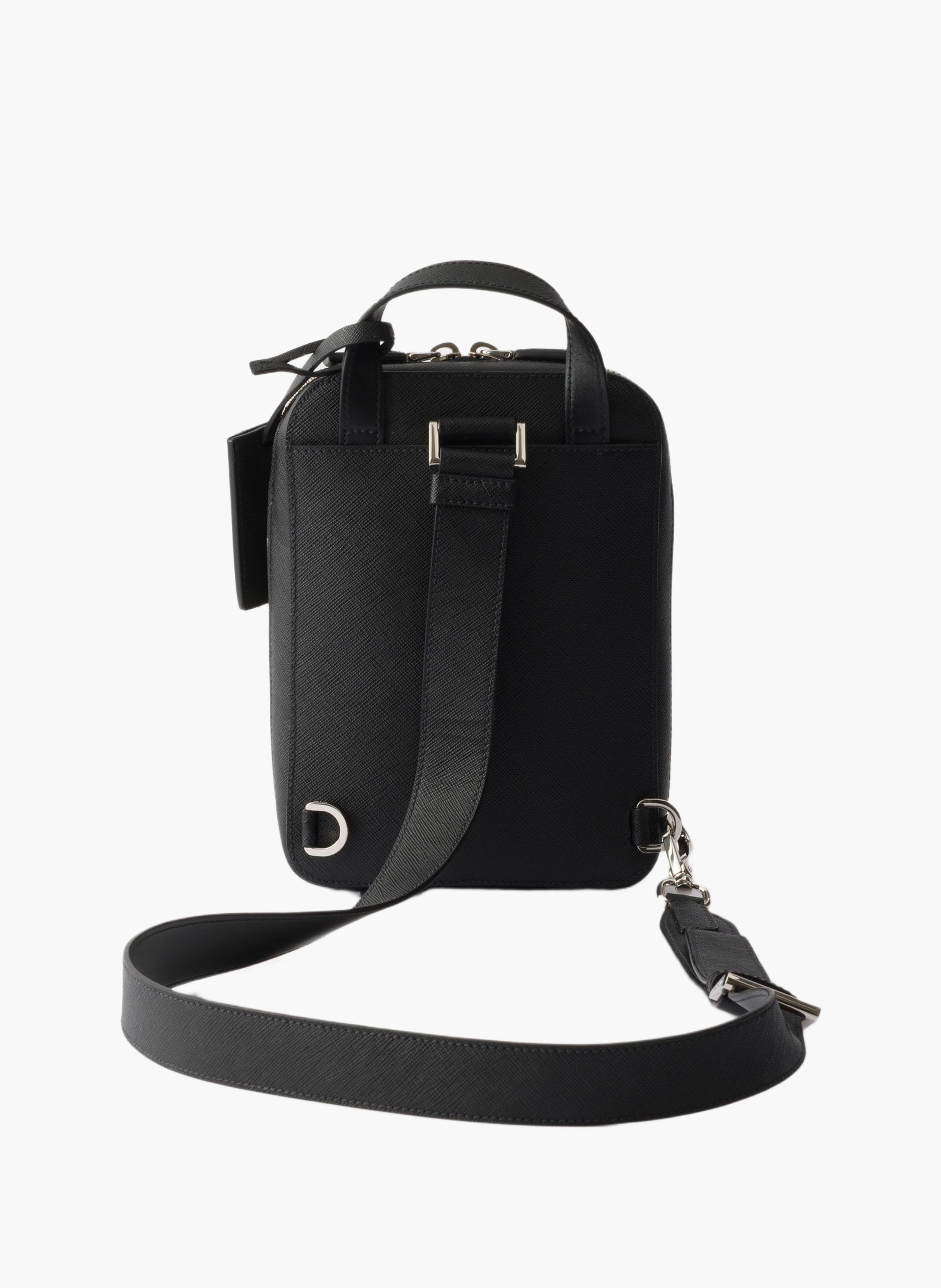 Sac à dos en cuir saffiano PRADA Noir