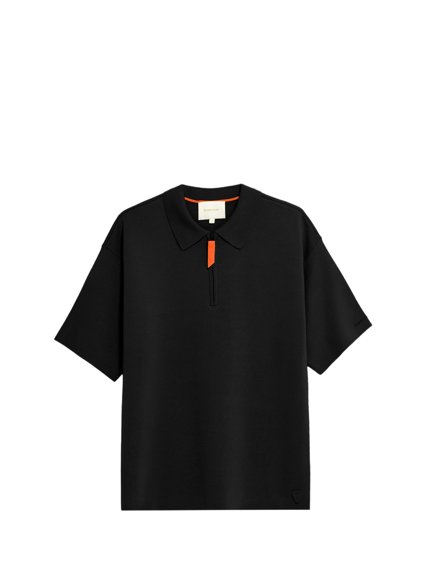 Polo manches courtes Lulu à col zippé en maille GERTRUDE Black