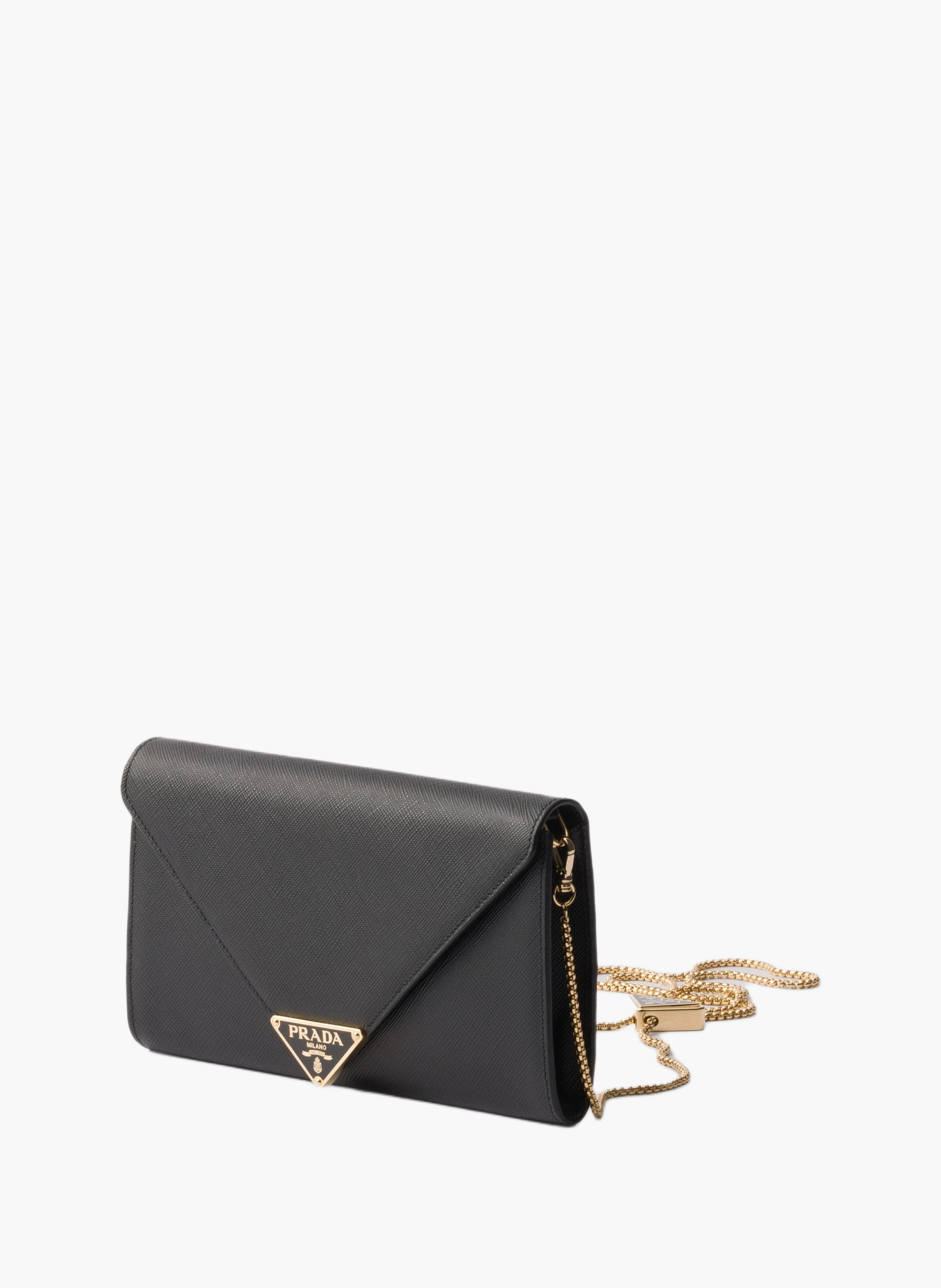 Mini sac en cuir saffiano PRADA Noir