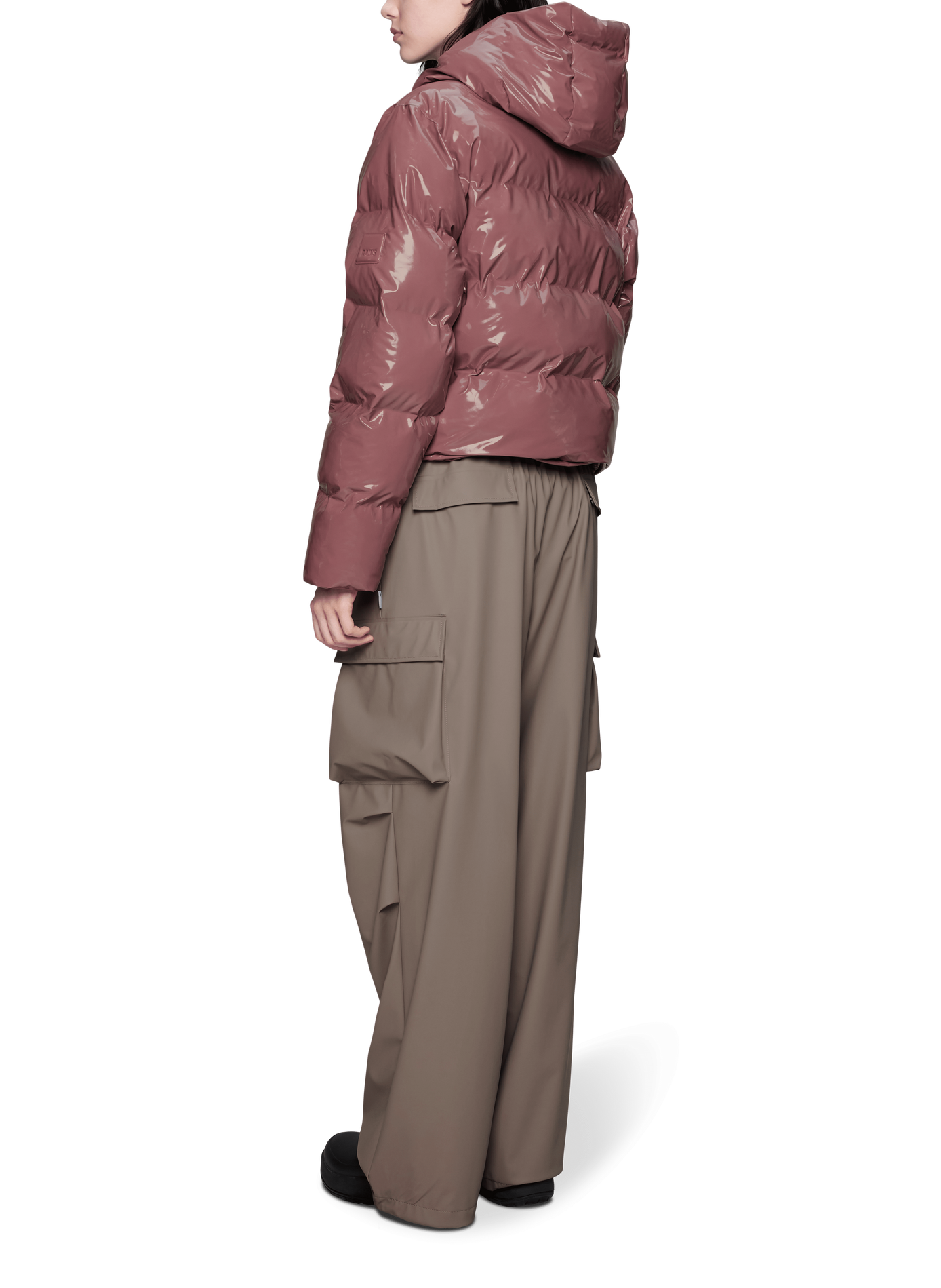Kurze Steppjacke RAINS Rosa
