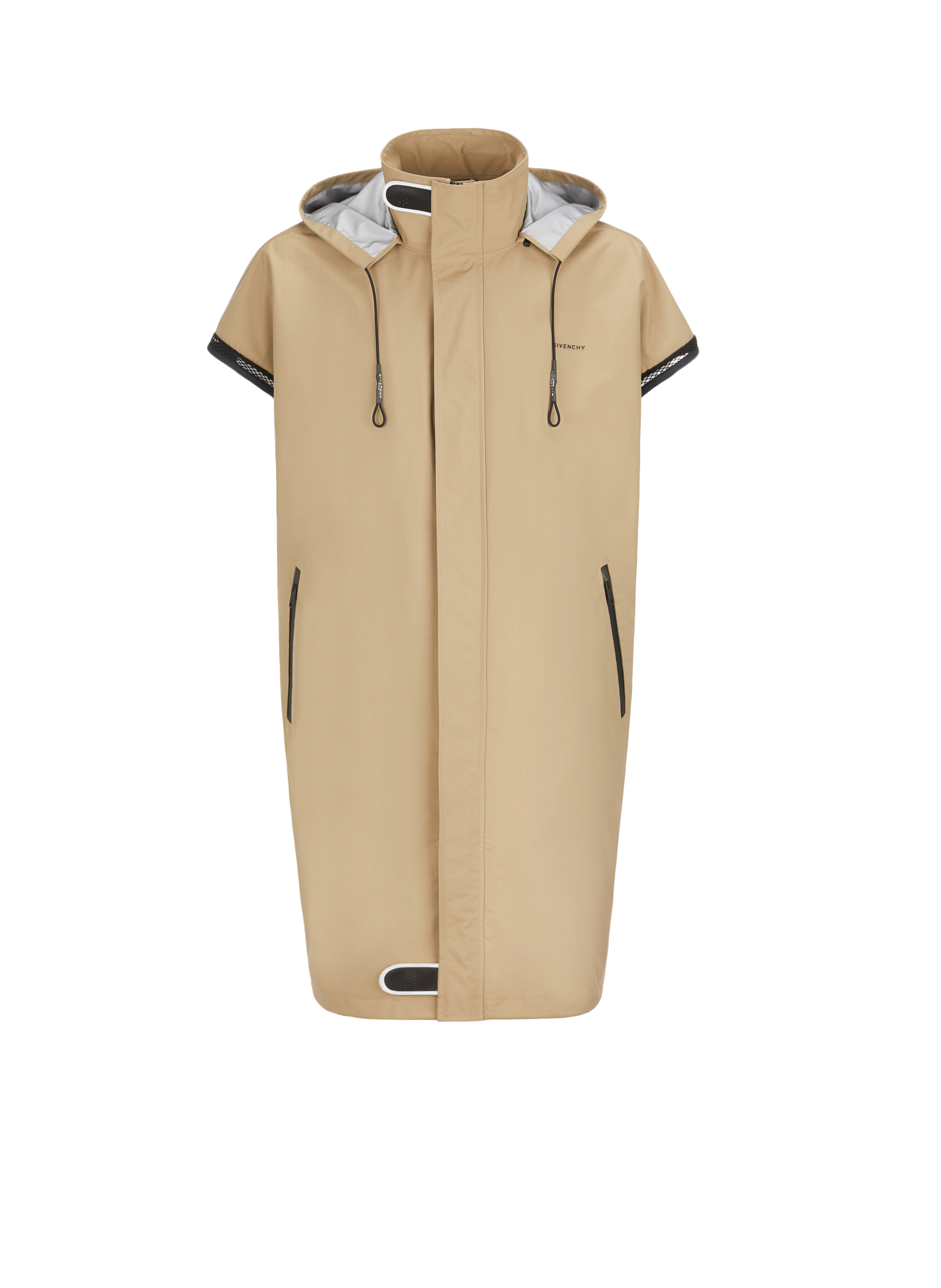 Parka à capuche sans manche