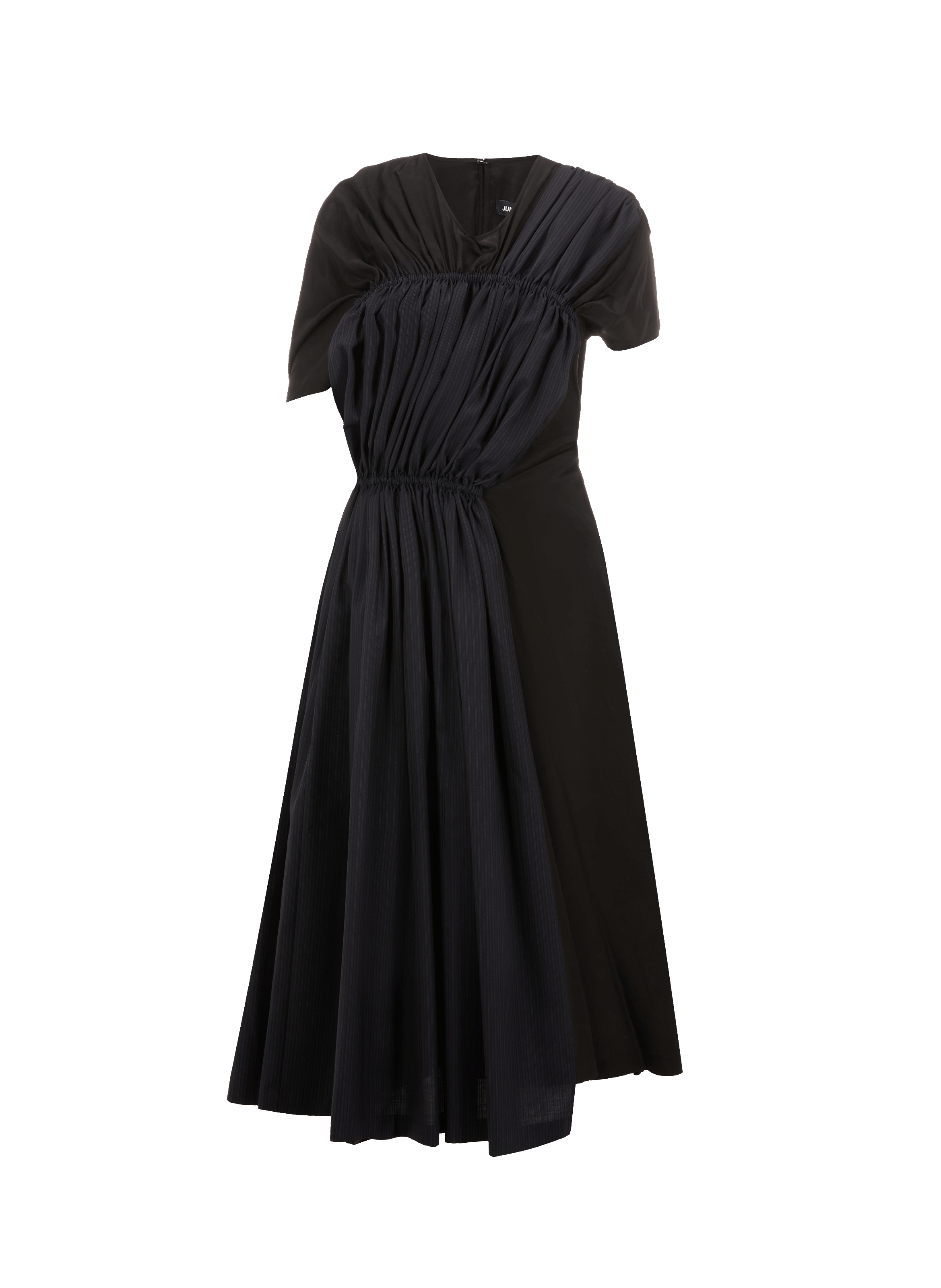 Robe mi-longue bi-matière