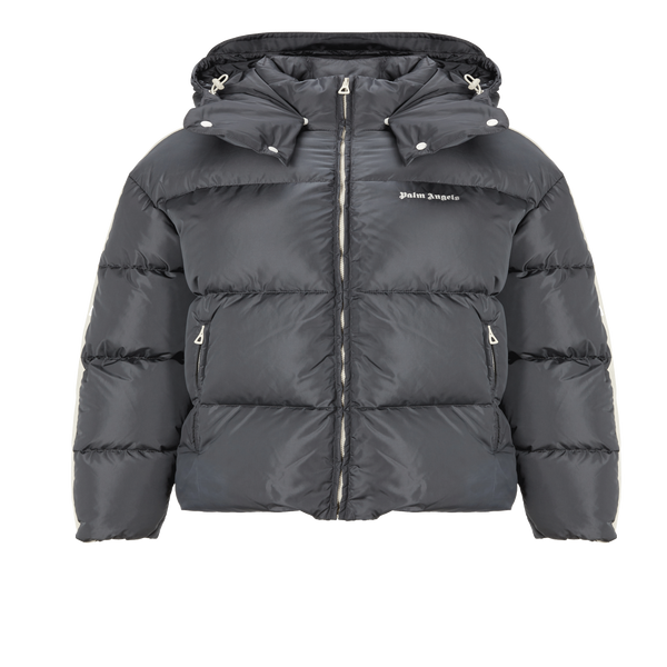 Palm Angels Quilted Down Jacket In Grey