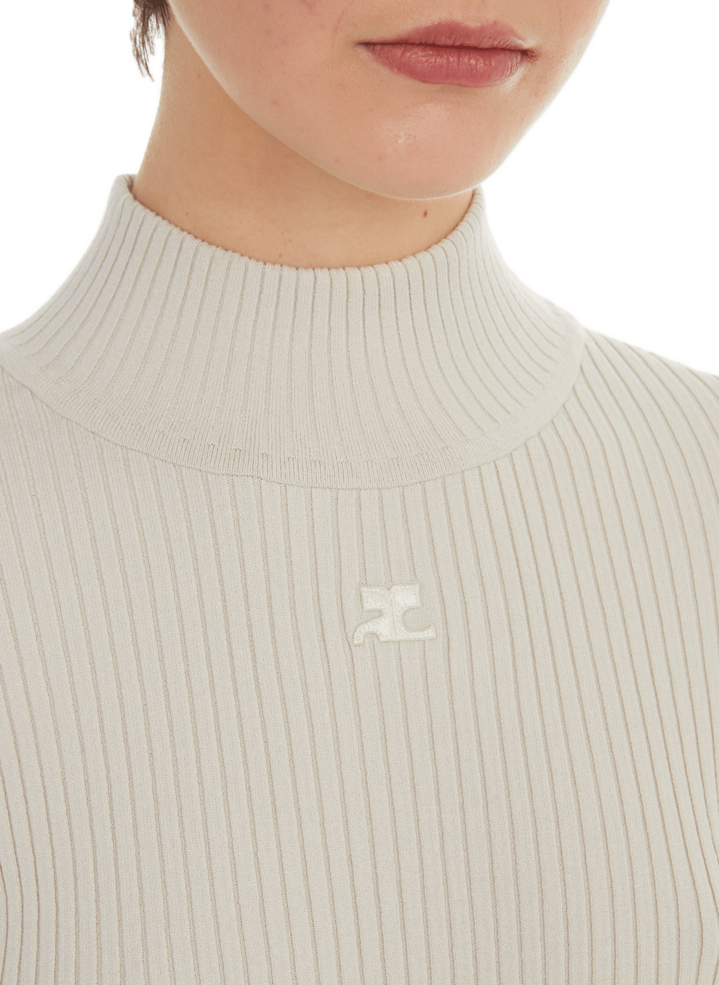 Ribbed jumper COURRÈGES Beige