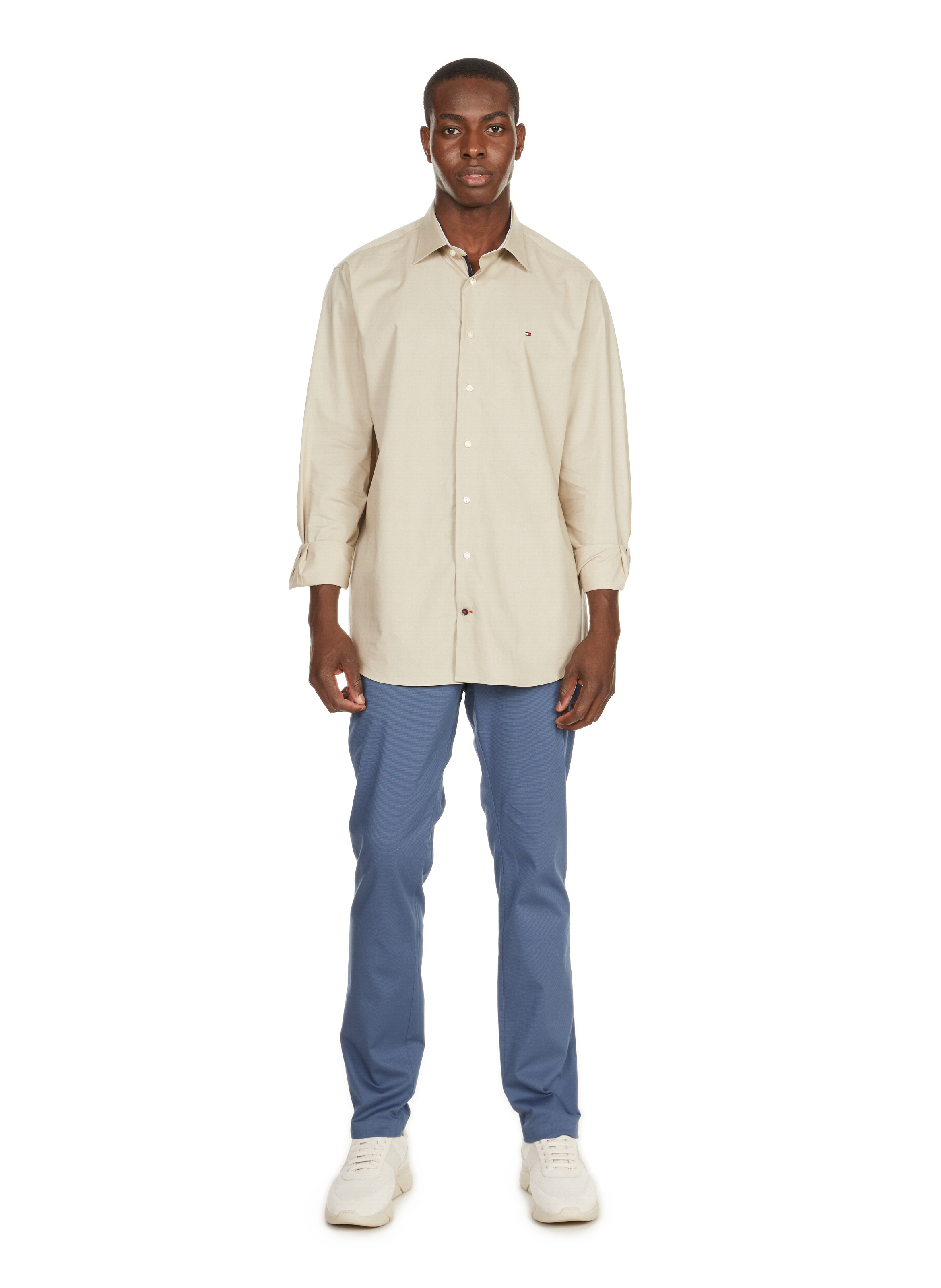 TOMMY HILFIGER Chemise en coton  Beige