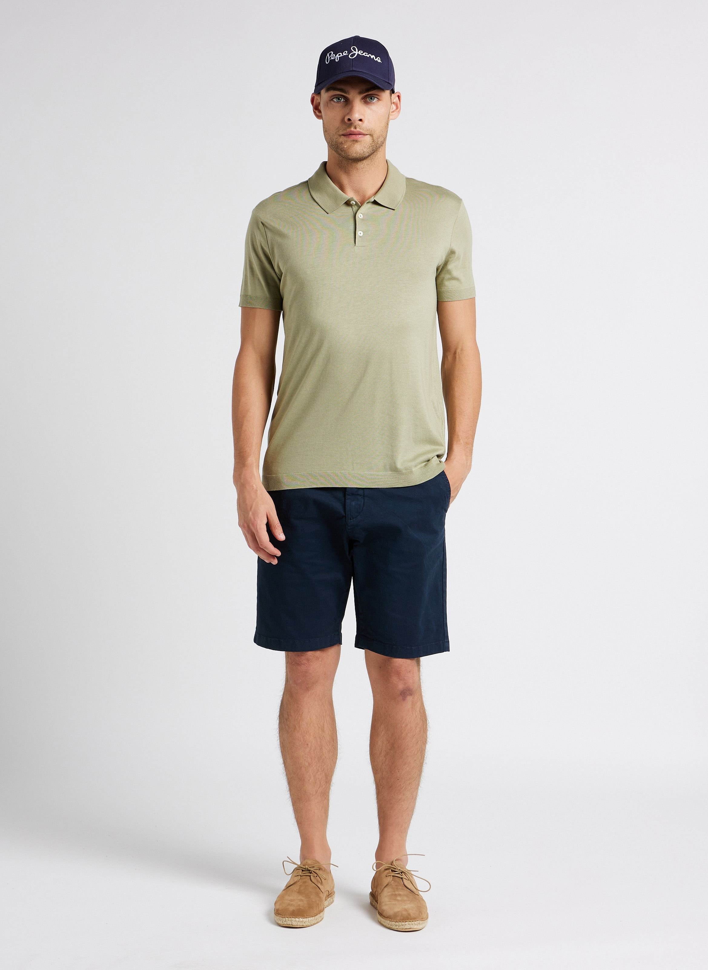 Bermuda droit en coton mélangé IKKS Bleu