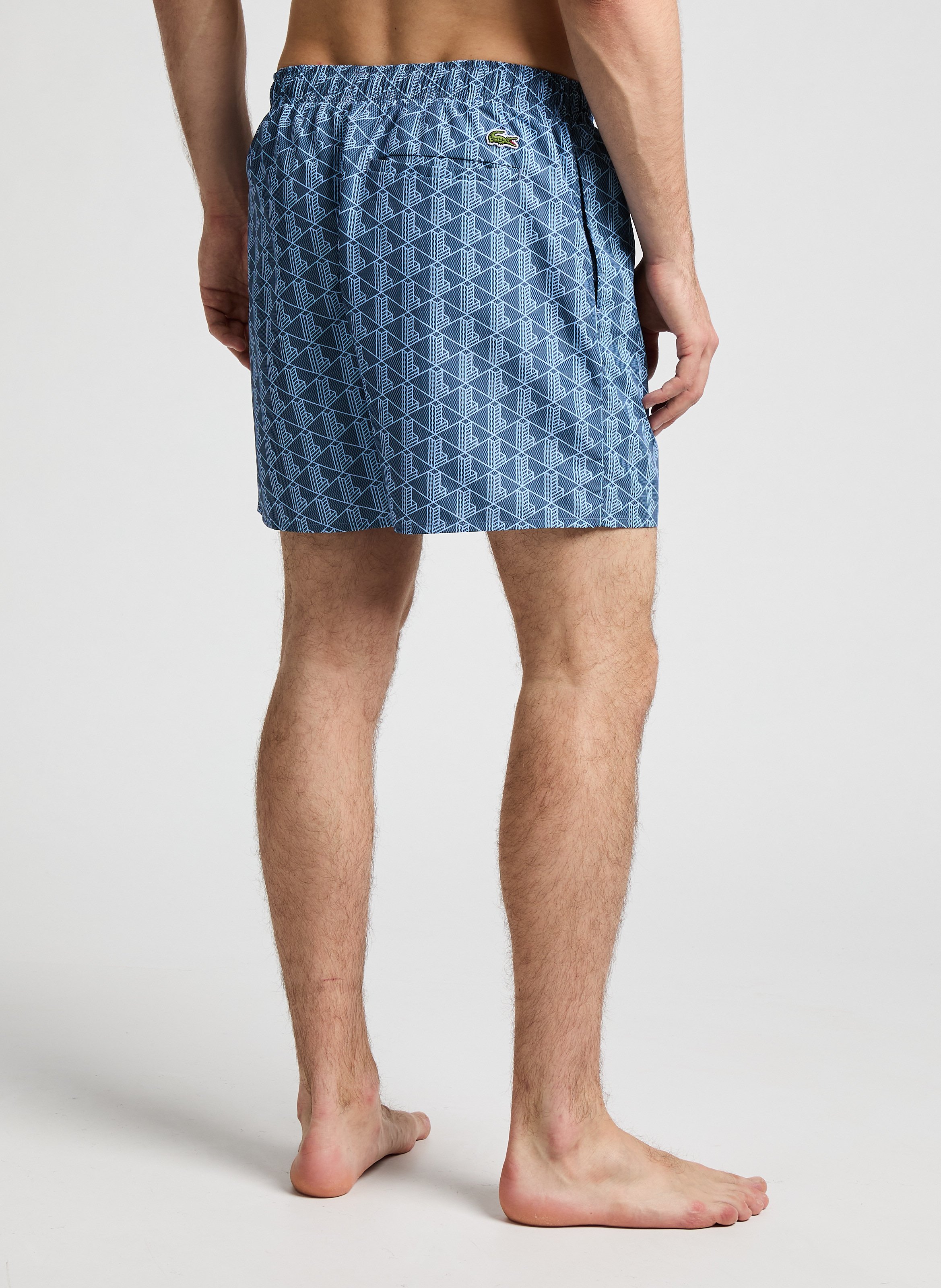 Short de bain imprimé LACOSTE Bleu