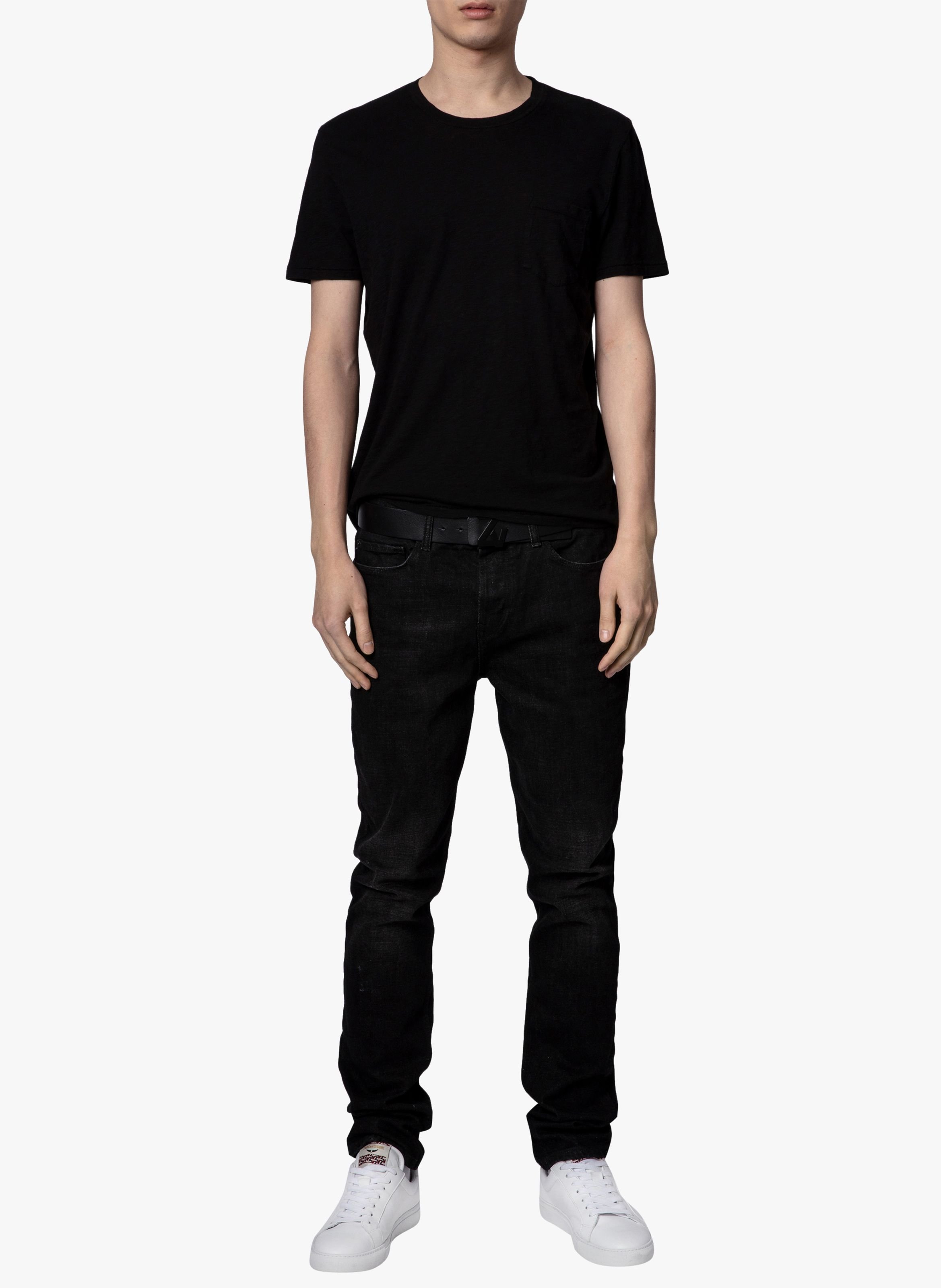 Tee-shirt droit en coton stockholm ZADIG&VOLTAIRE Noir