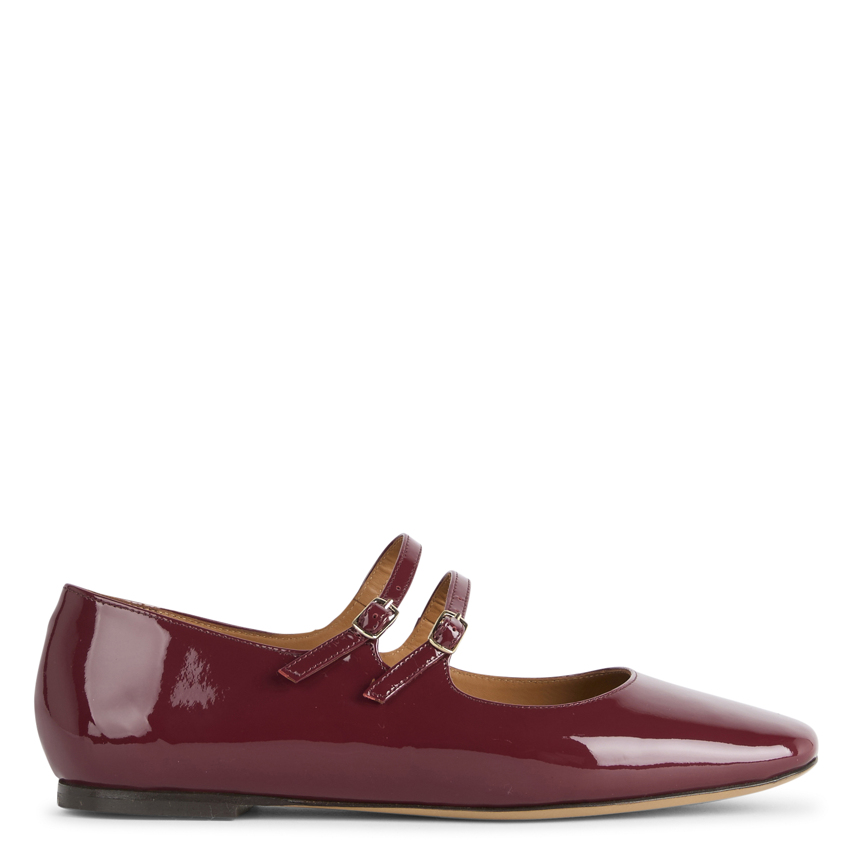 Babies en cuir vernis n°128  Bordeaux