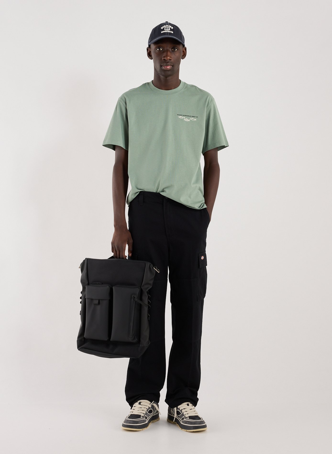 Printed cotton T-shirt DICKIES Green