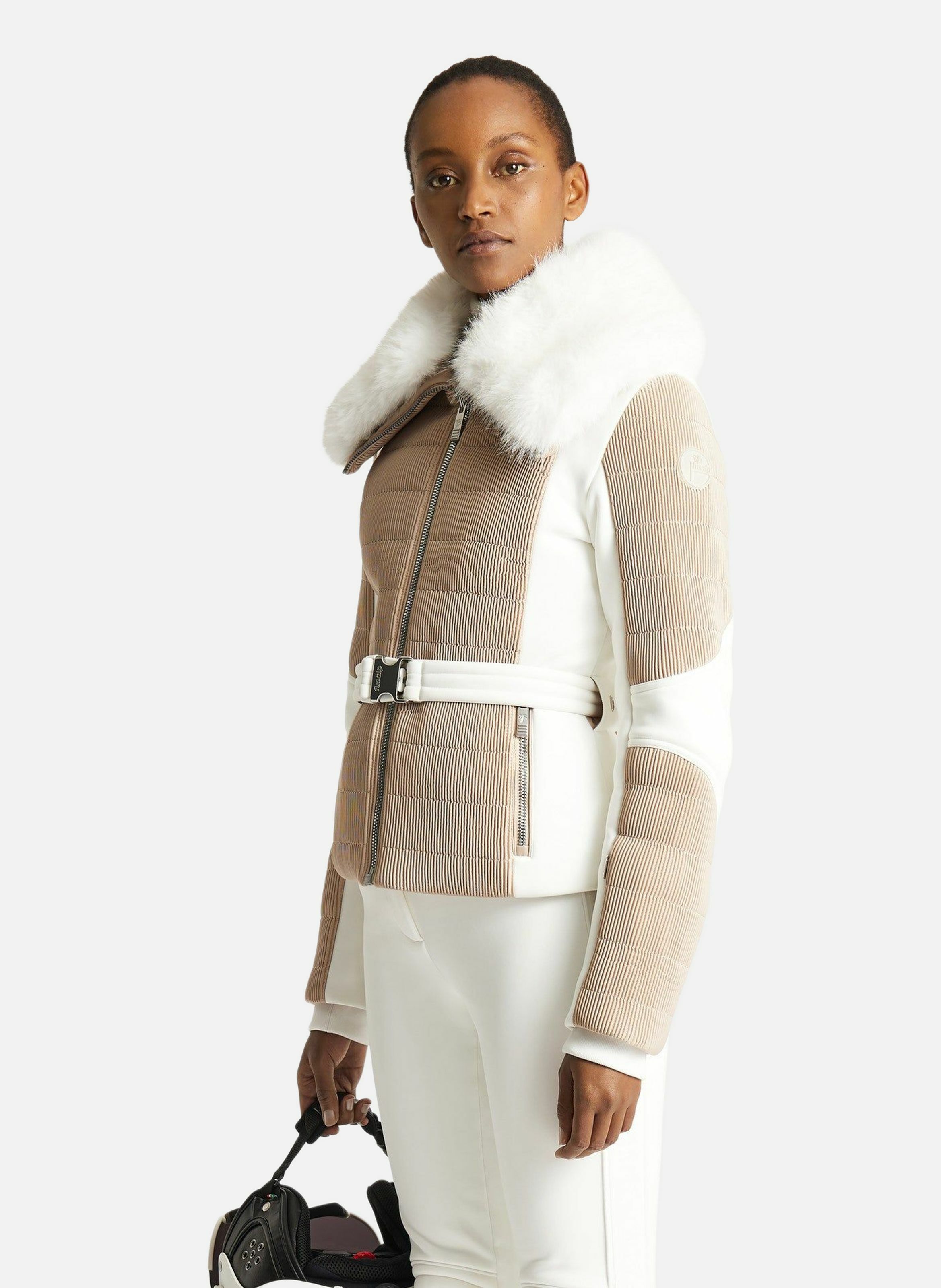 Veste de ski gitu col tailleur coupe regular FUSALP Blanc