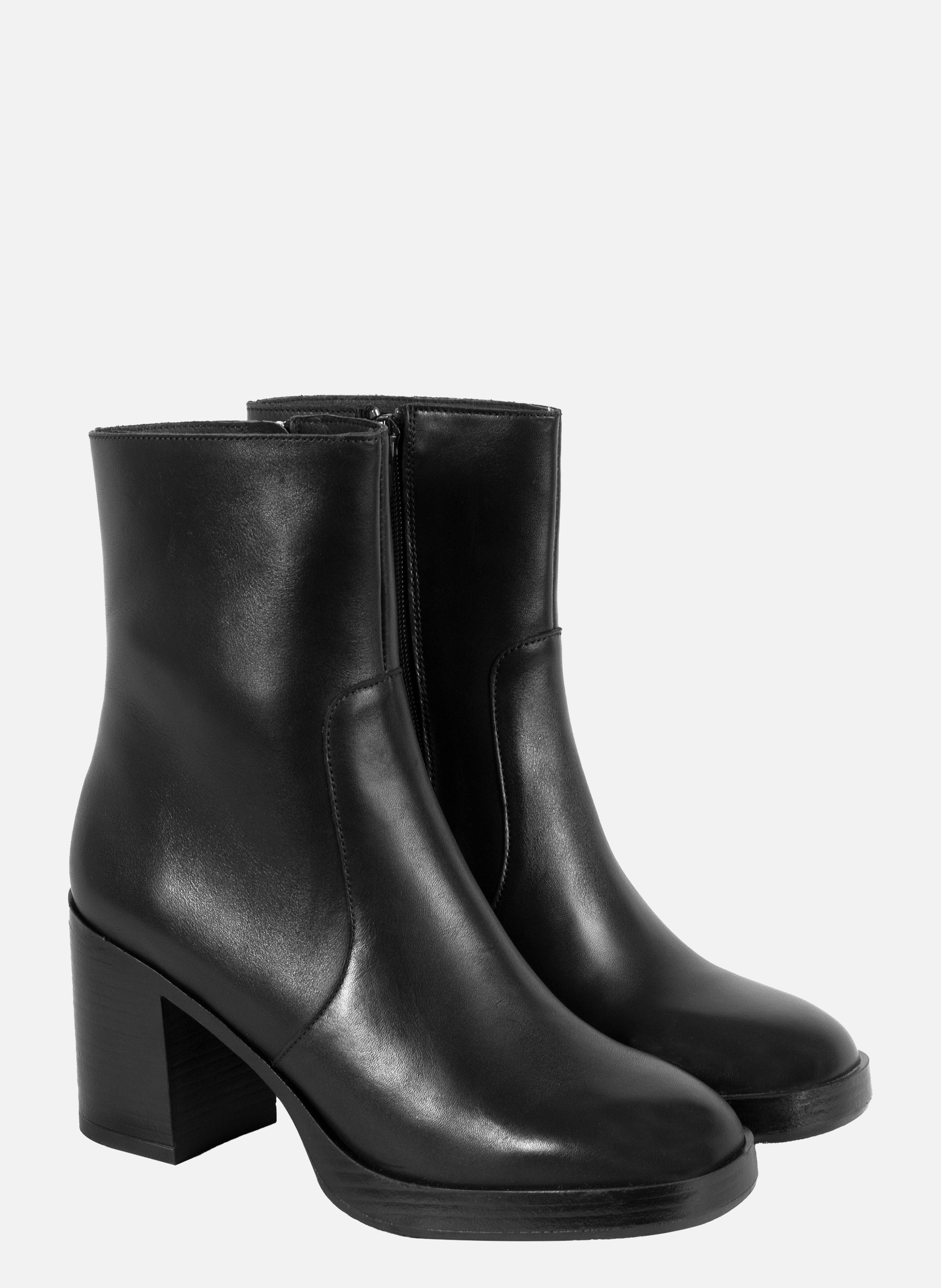 Bottines plateforme cuir JULES & JENN Noir