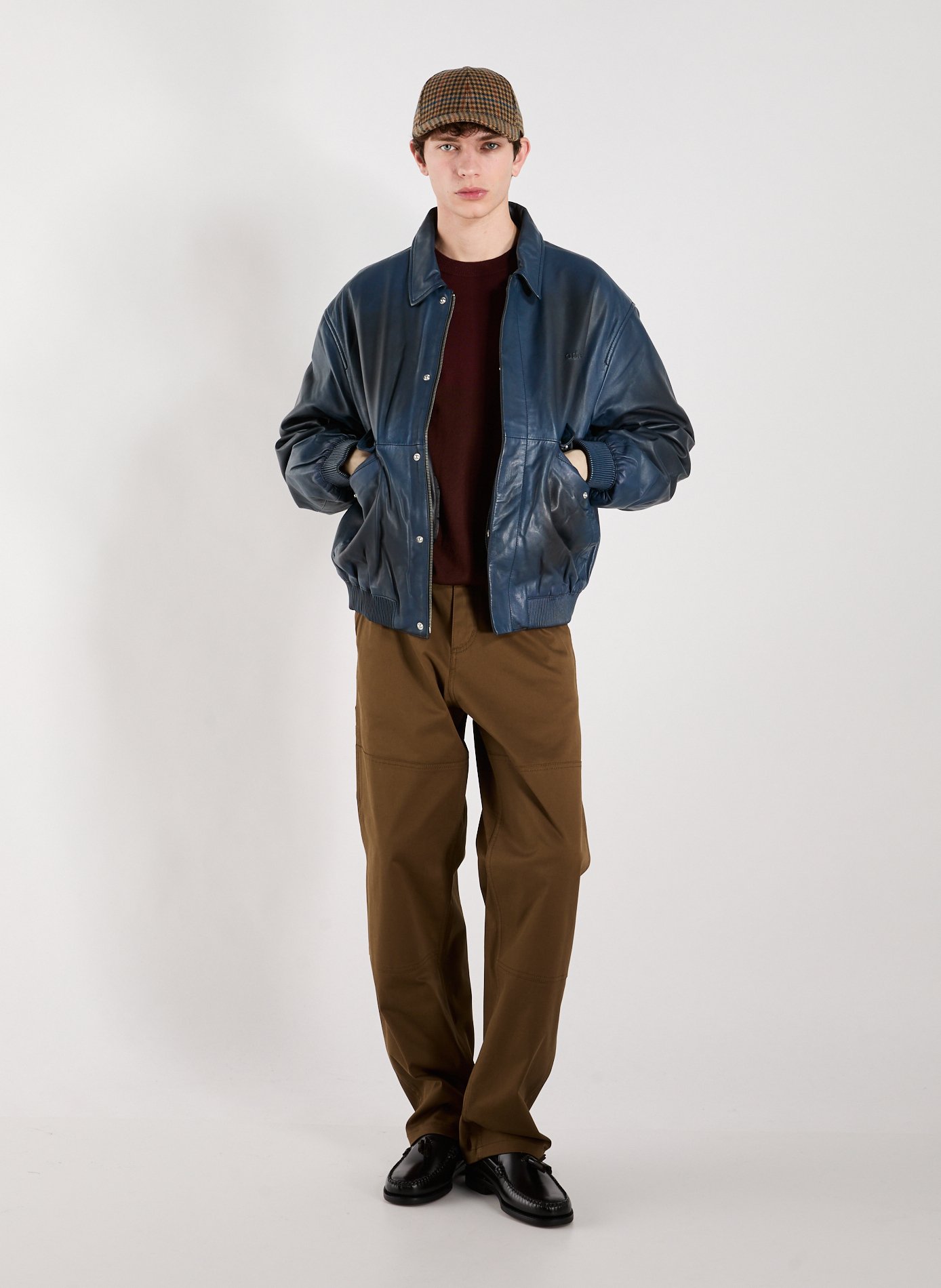 Classic leather jacket ARTE ANTWERP Blue