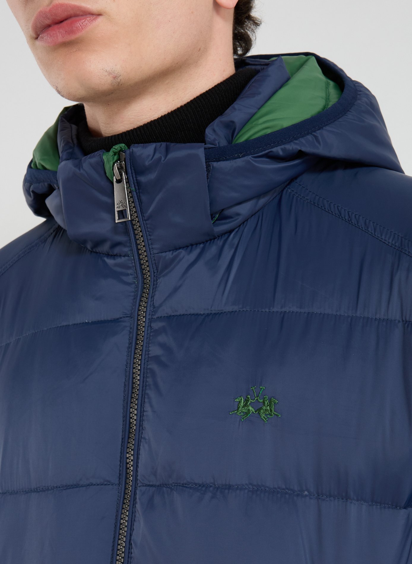 Doudoune manches longues à capuche amovible LA MARTINA Bleu