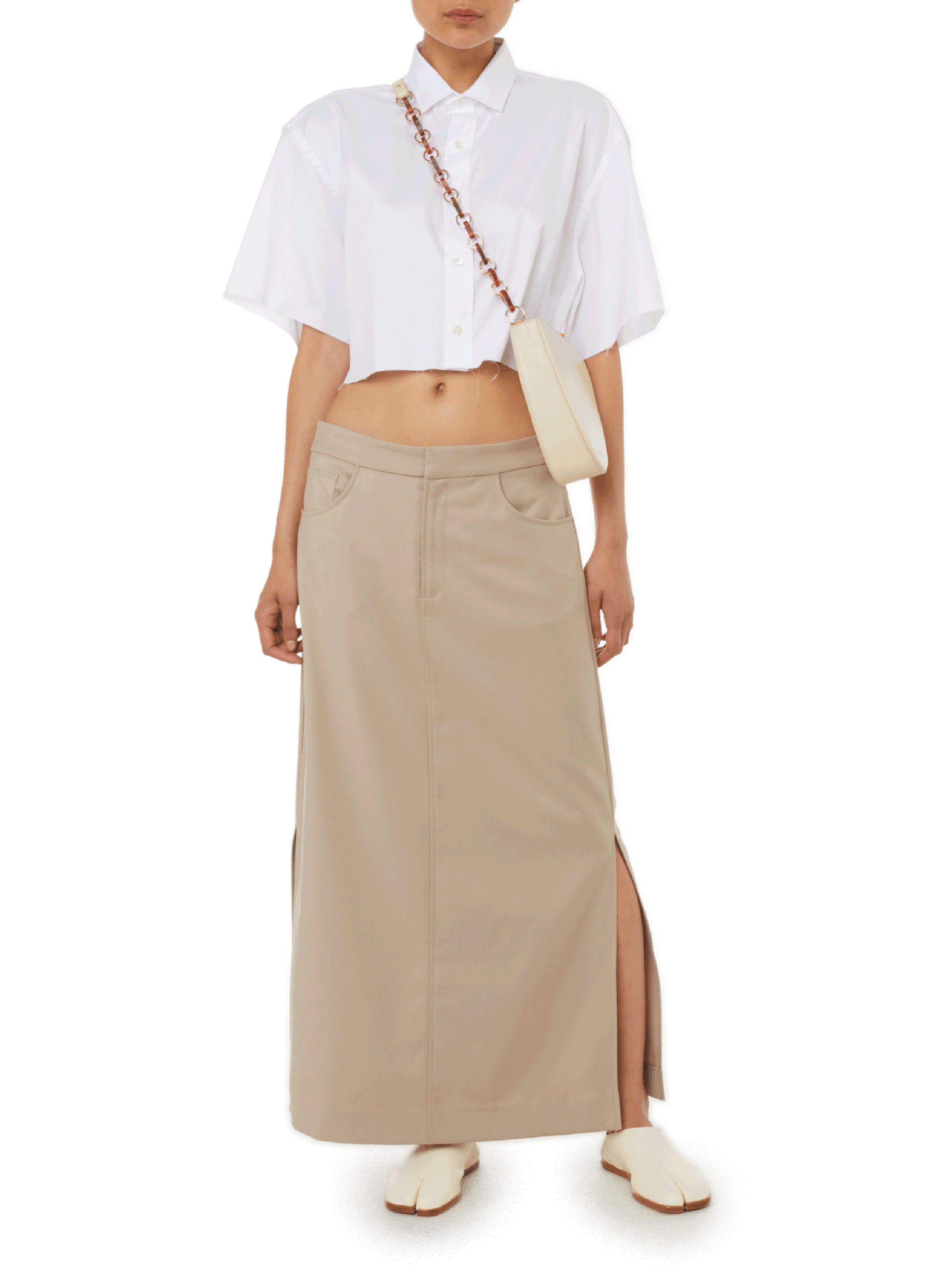 Mocassins Tabi en cuir MAISON MARGIELA Beige