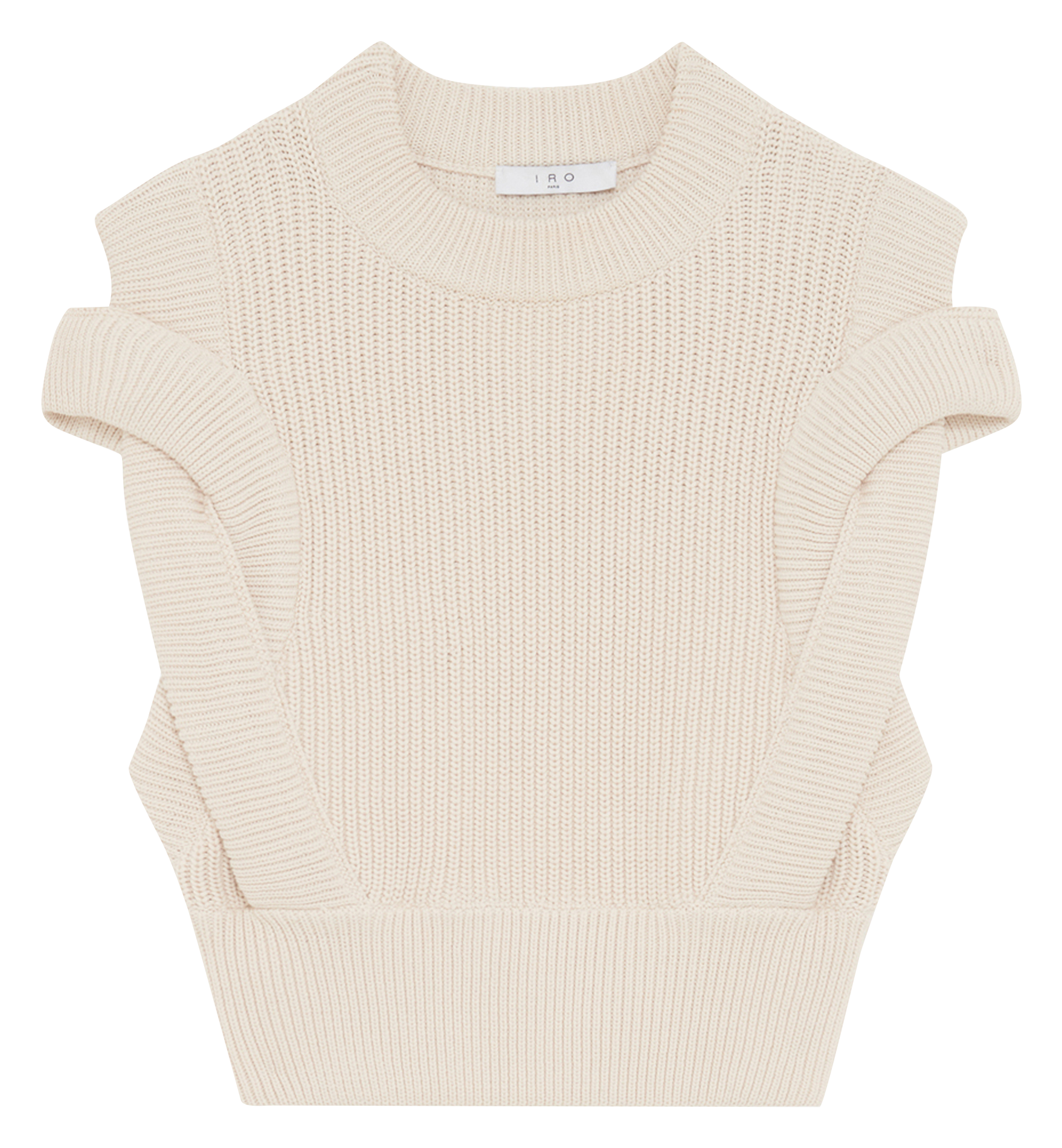 Pull sans manches maille côtes nash IRO Beige