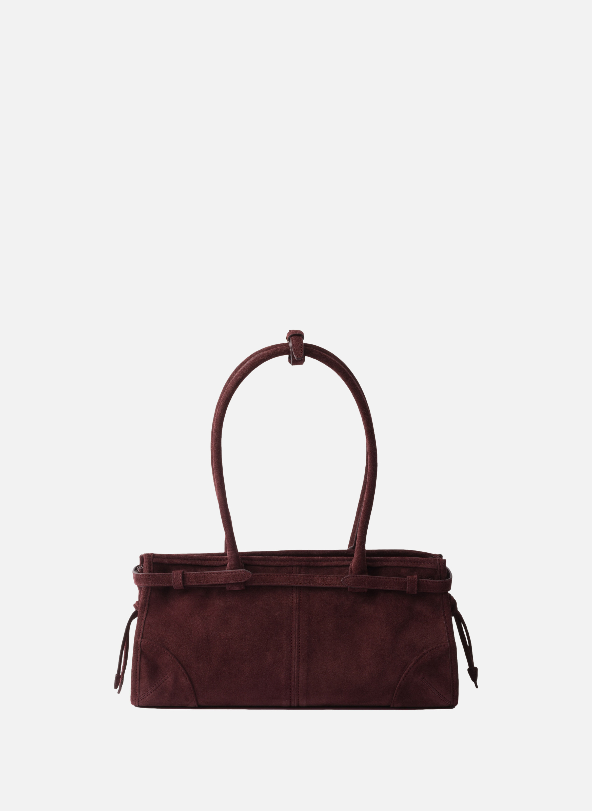Sac à main prada bonnie en veau velours PRADA Rouge