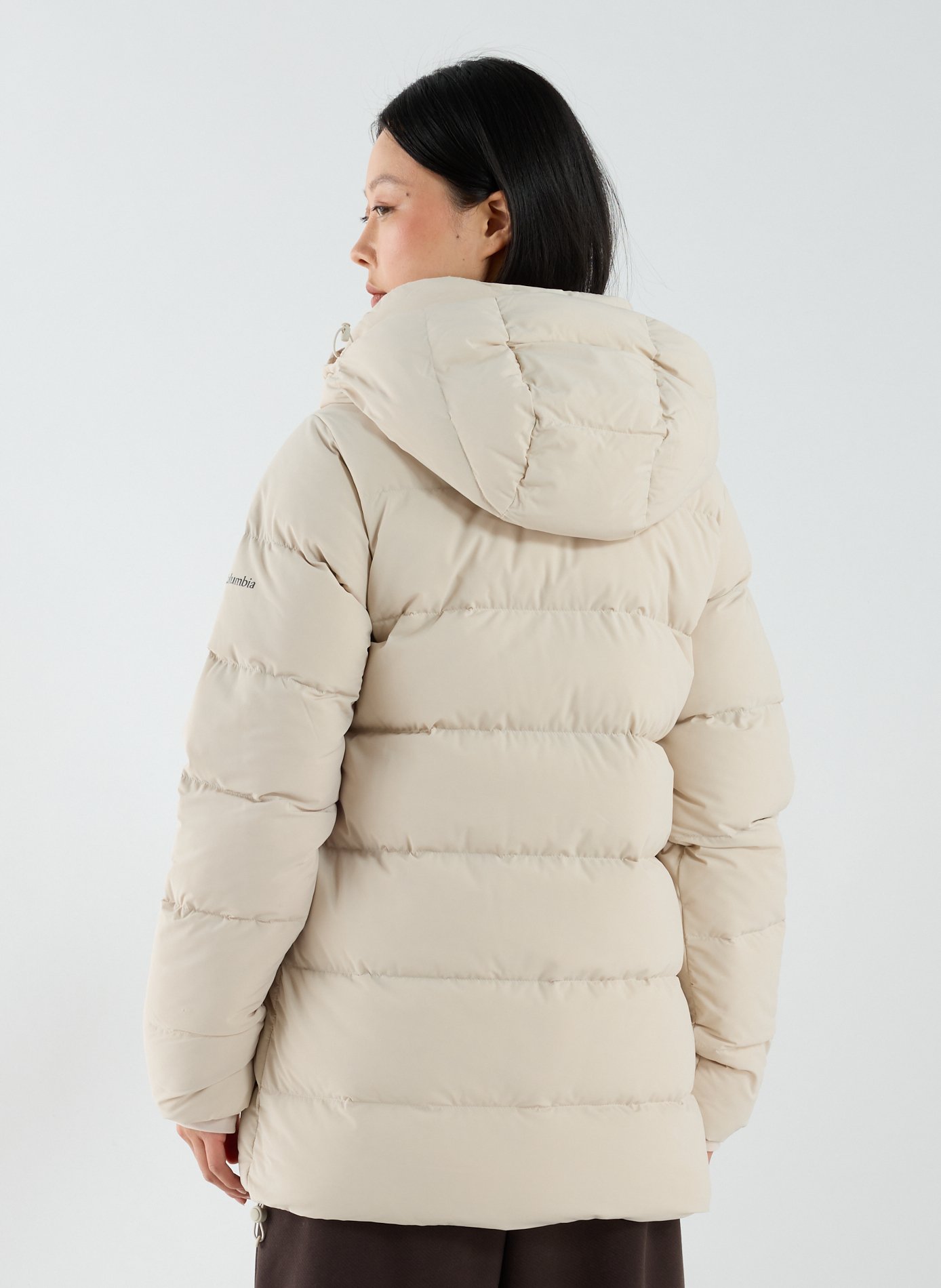 Doudoune droite à capuche COLUMBIA Beige
