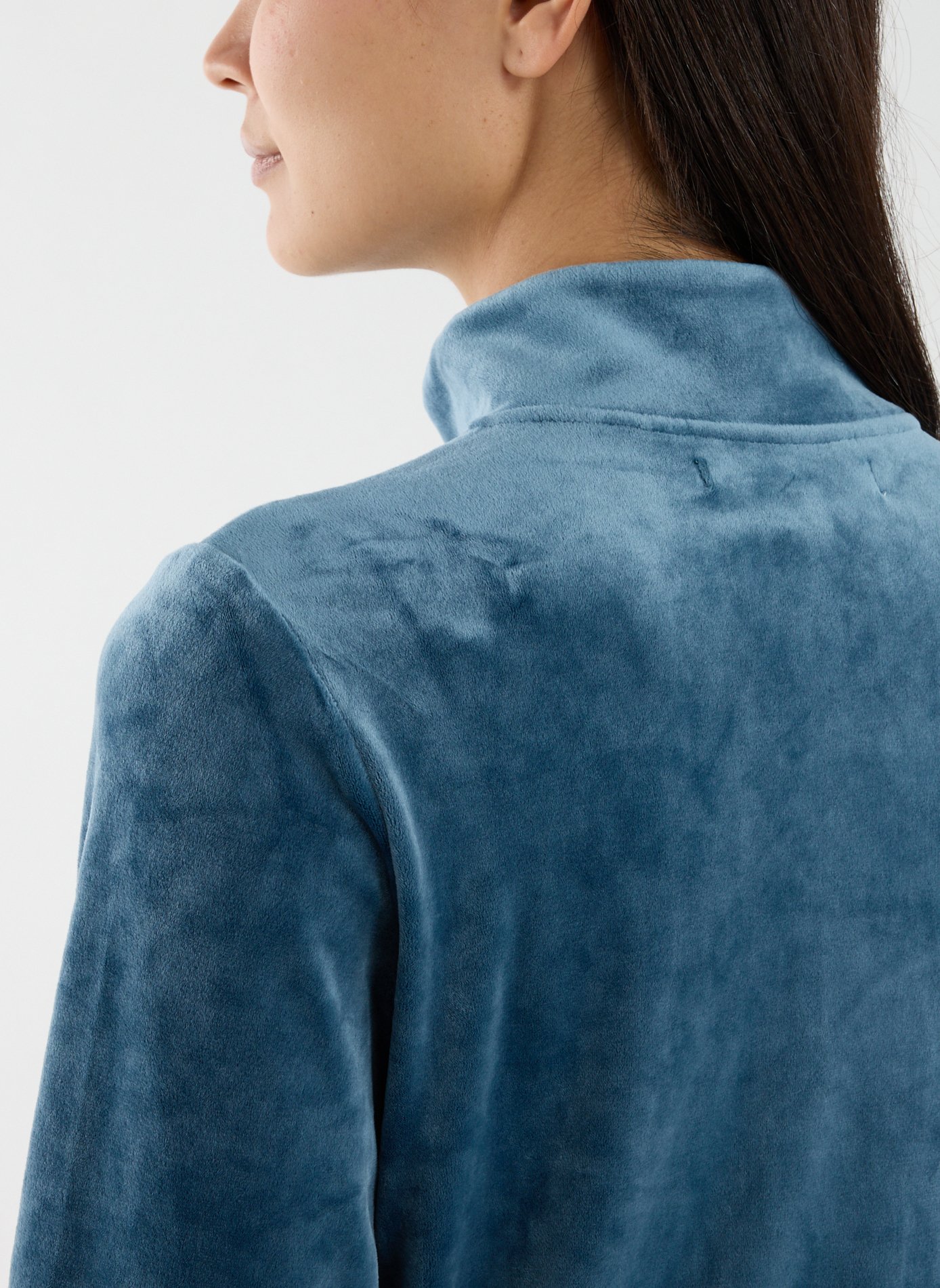 Gilet court en velours BANANA MOON Bleu