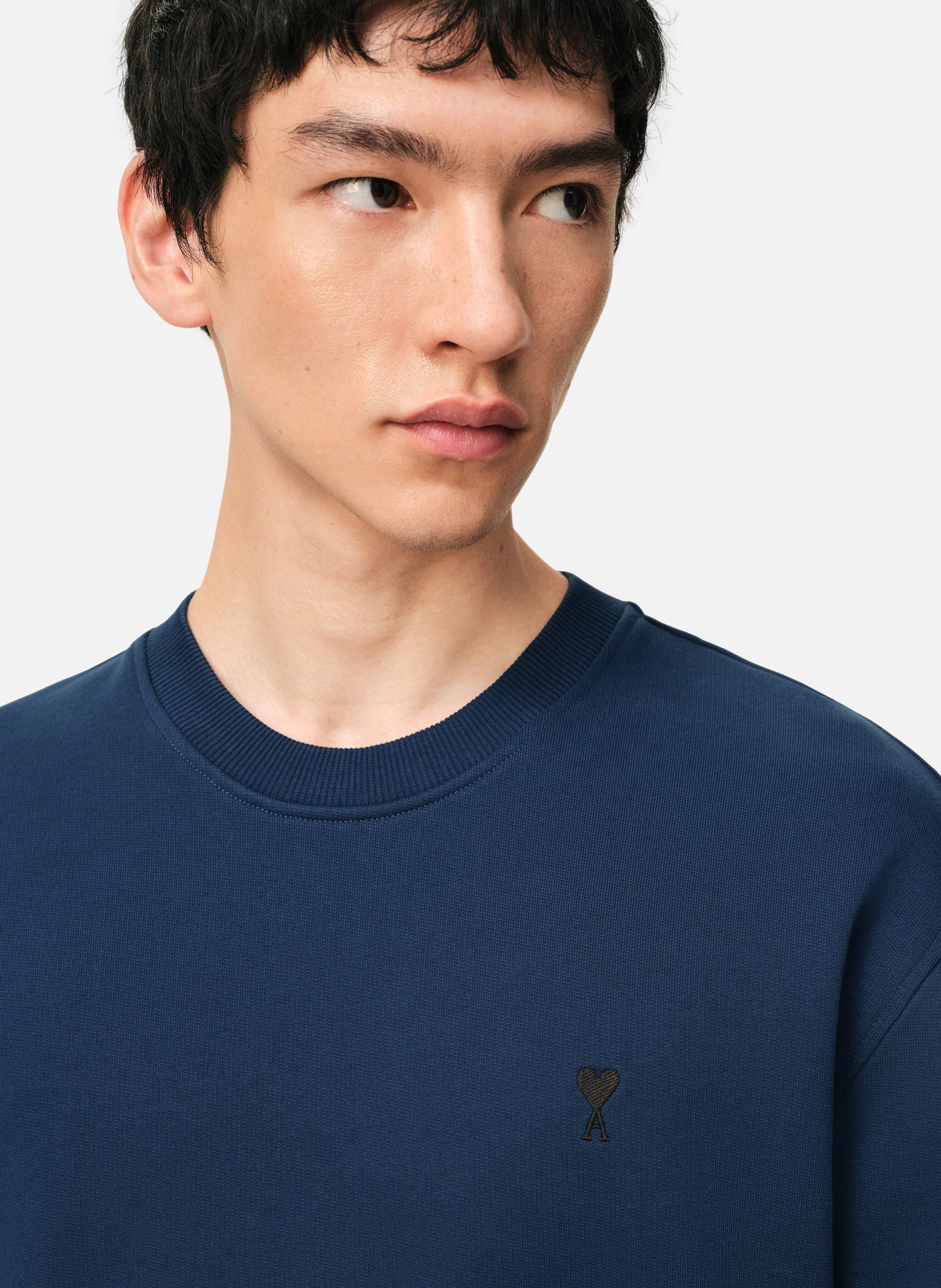 Sweatshirt ami de coeur en coton AMI PARIS Bleu