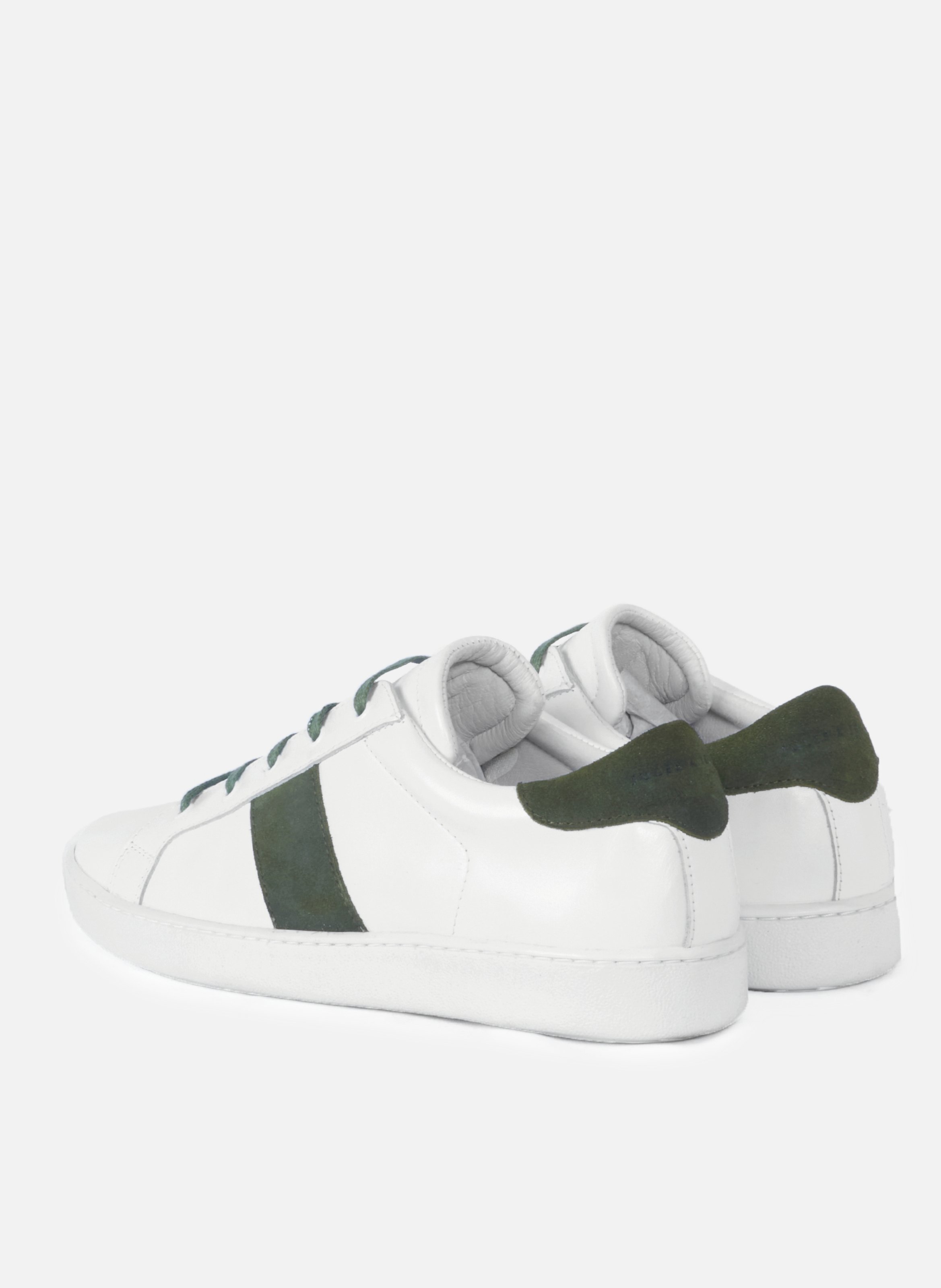 Tennis lacet arthur cuir lisse JULES & JENN Vert