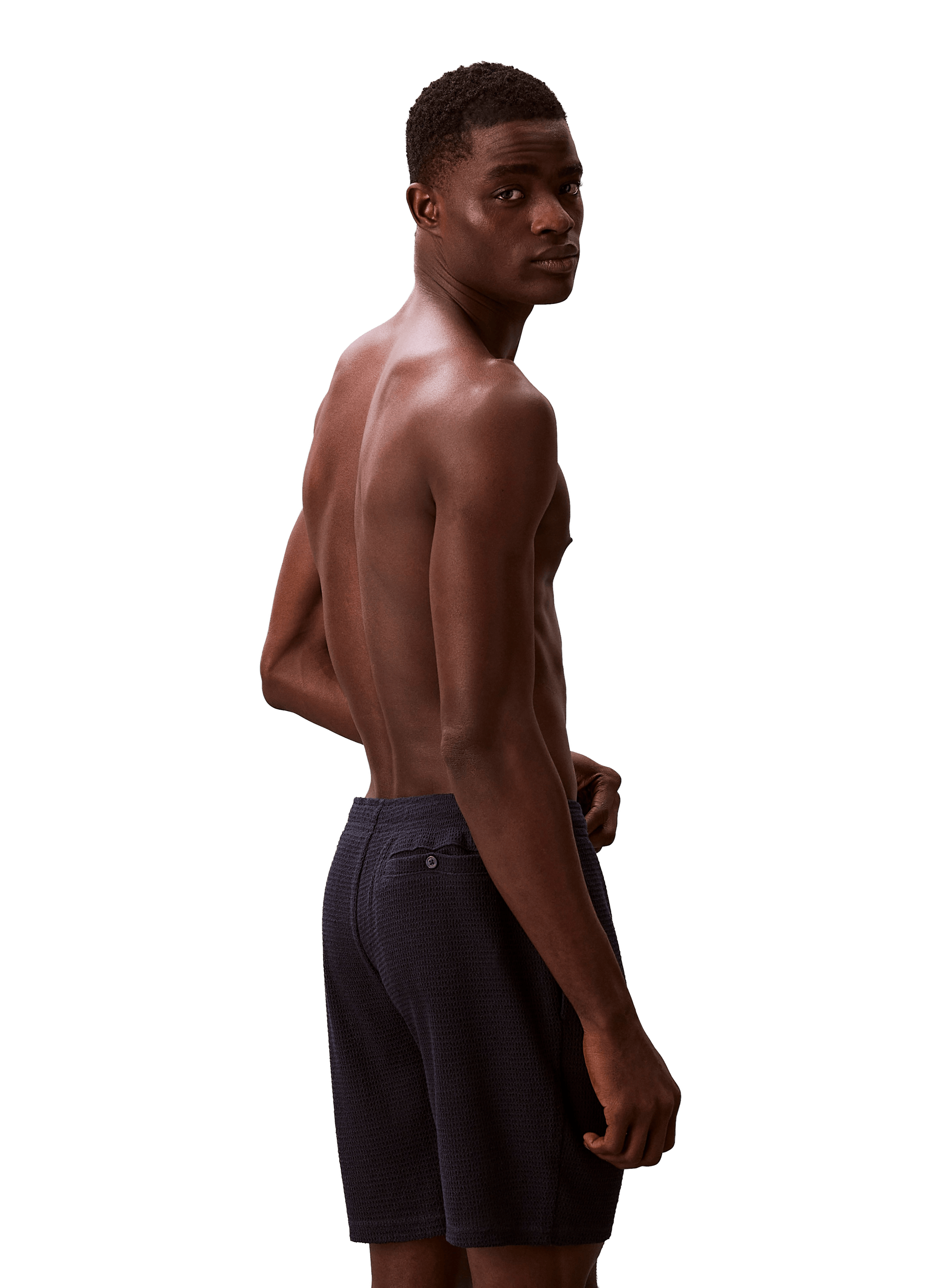 Bermuda droit texturé CALVIN KLEIN Bleu