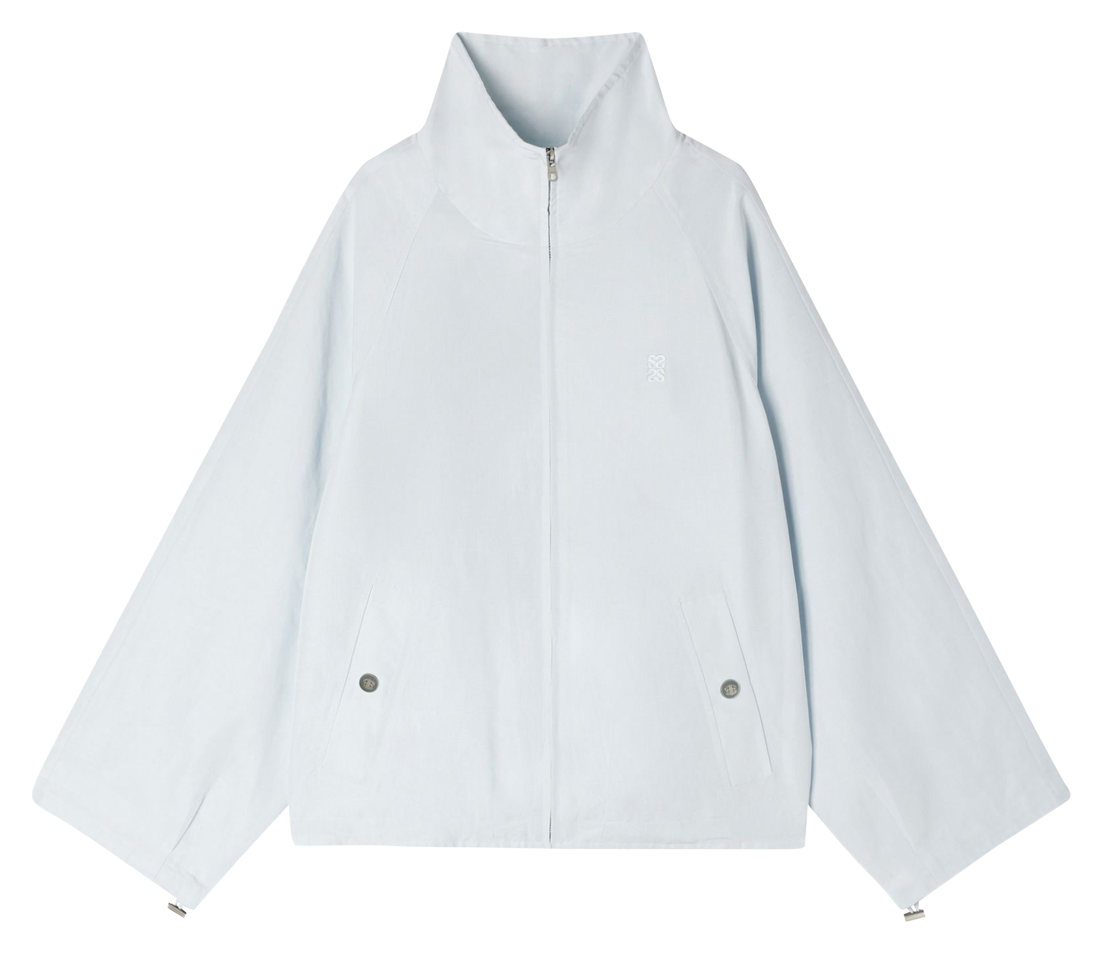 Blouson zippé oversize col montant SANDRO Bleu