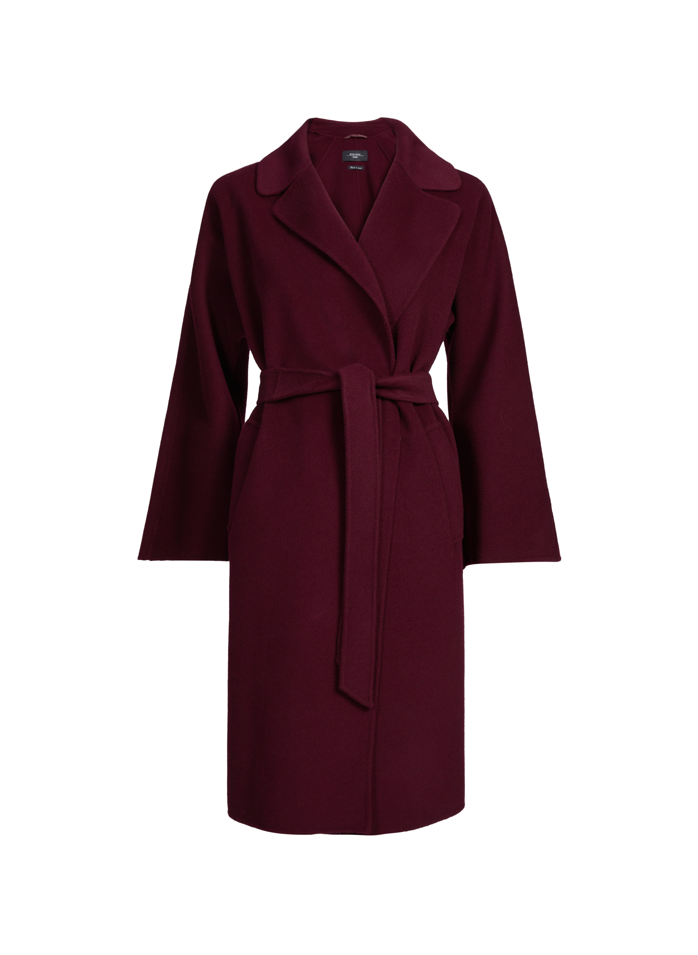 Manteau en laine vierge mélangée WEEK END Rouge