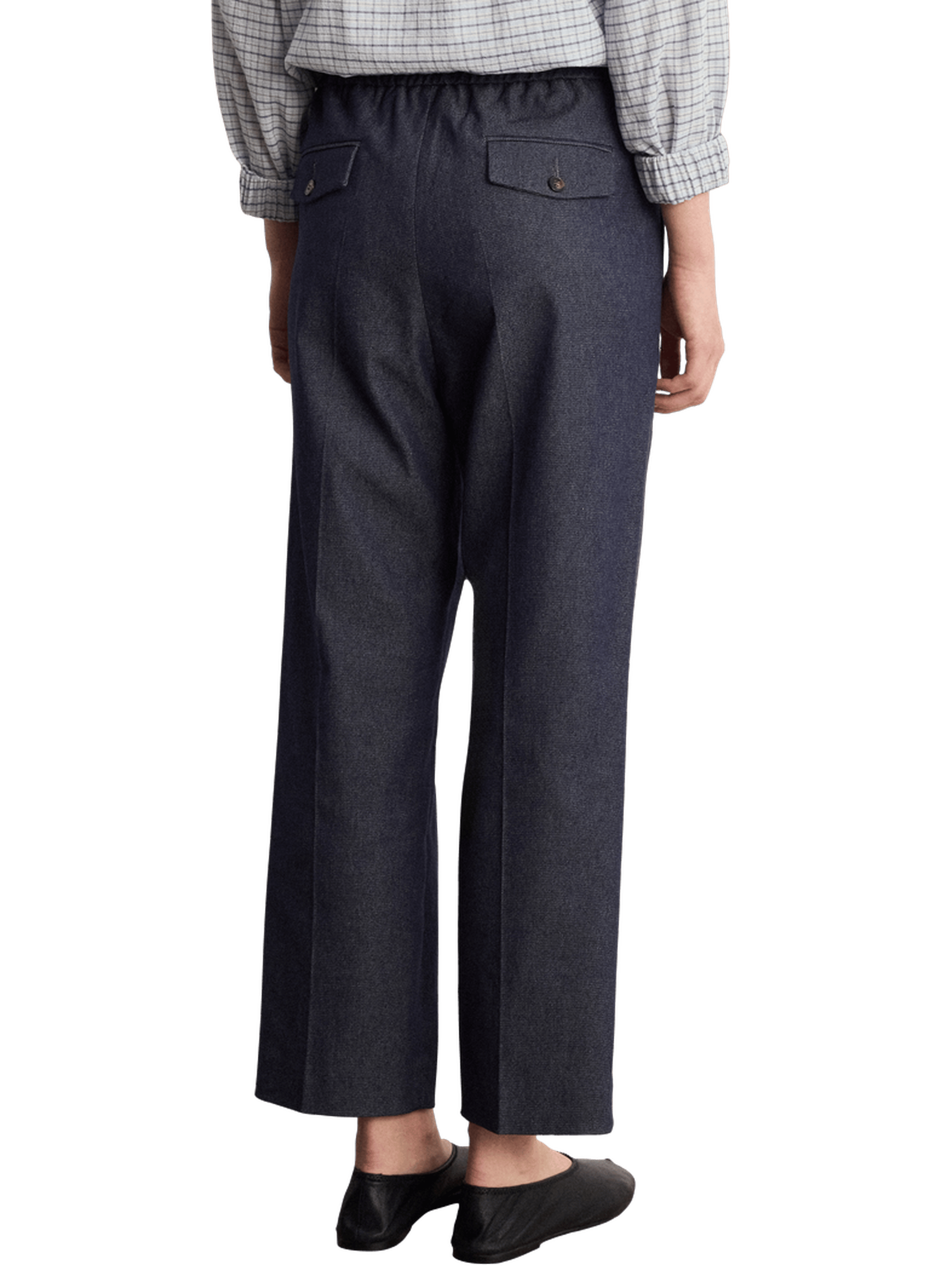 Pantalon droit en denim 7/8 - bilgie PABLO Bleu