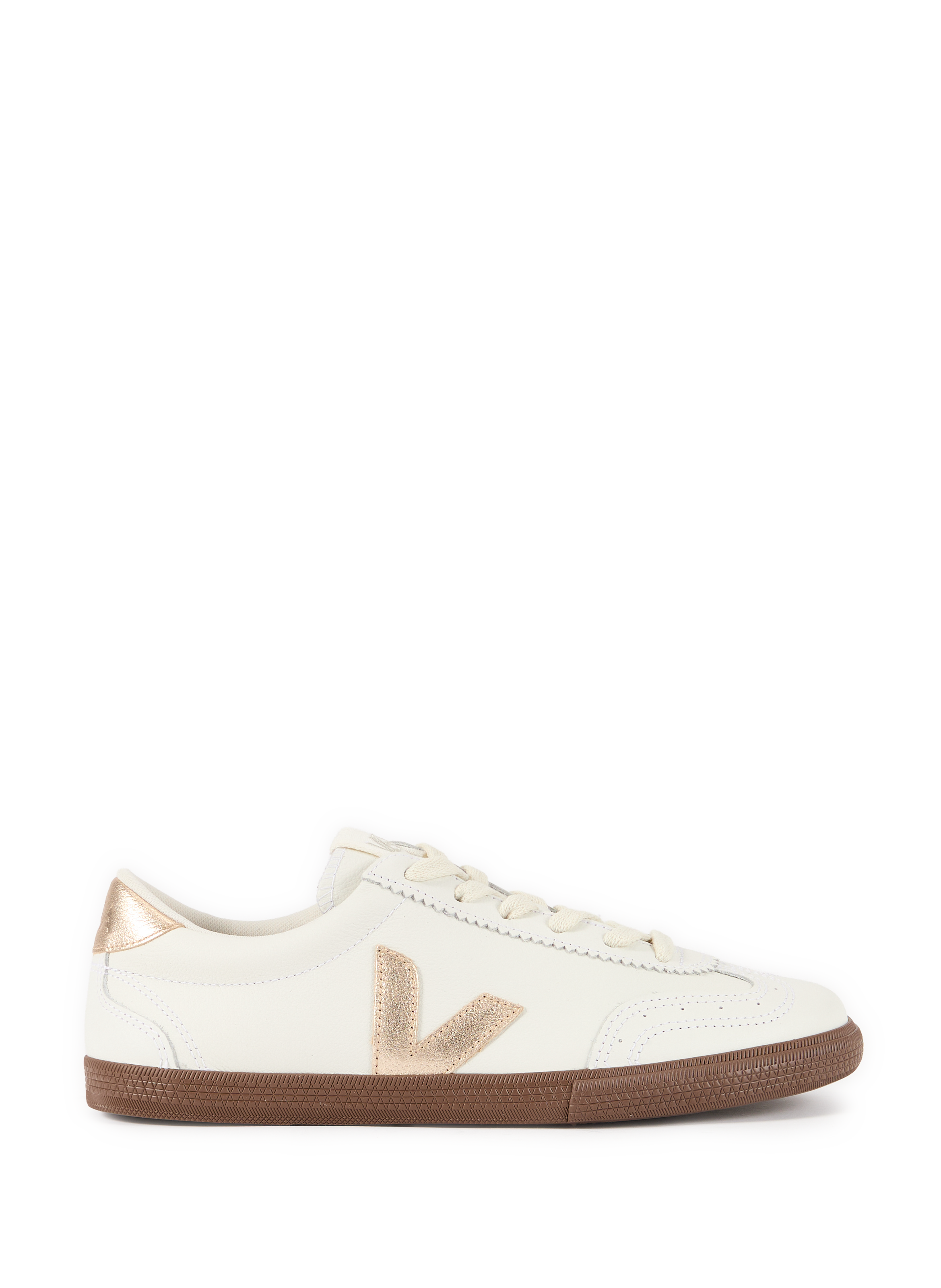 Sneakers Volley in grained leather VEJA White
