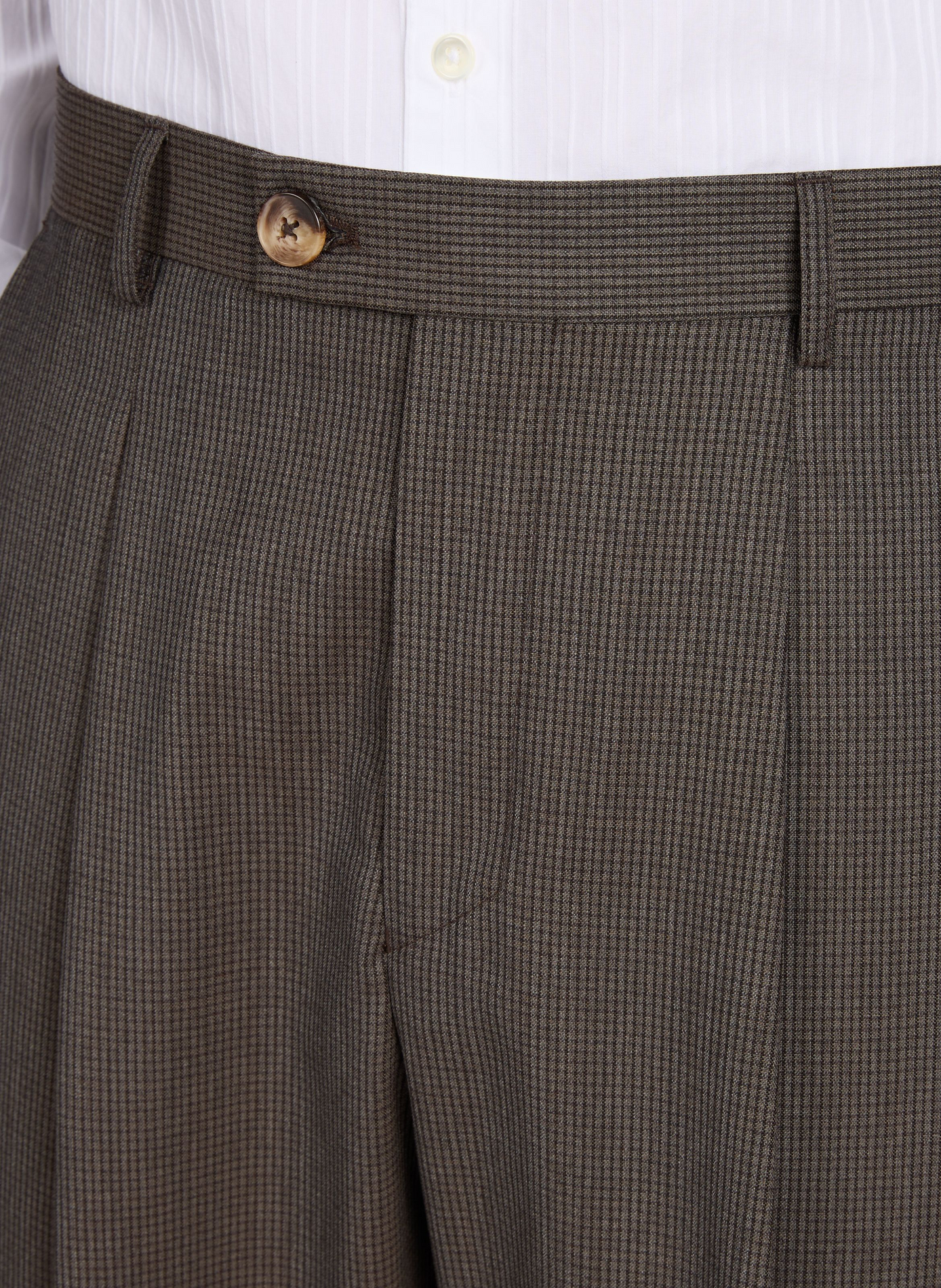 Check wool Trousers ANNARR Brown