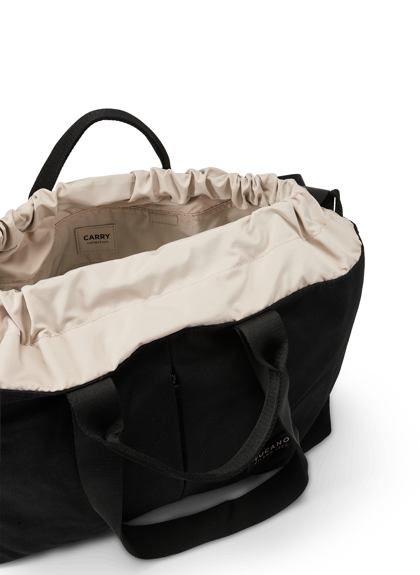 Carry Shopper Medium Weekend Bag in Cotton Canvas TUCANO Black
