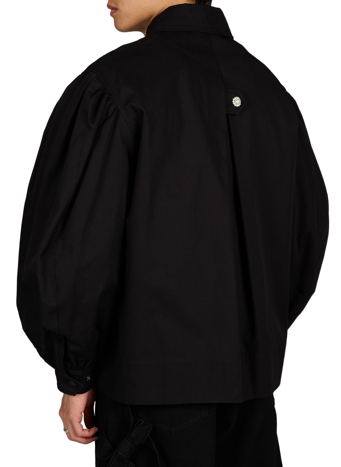 Veste à manches bouffantes en coton SIMONE ROCHA Noir