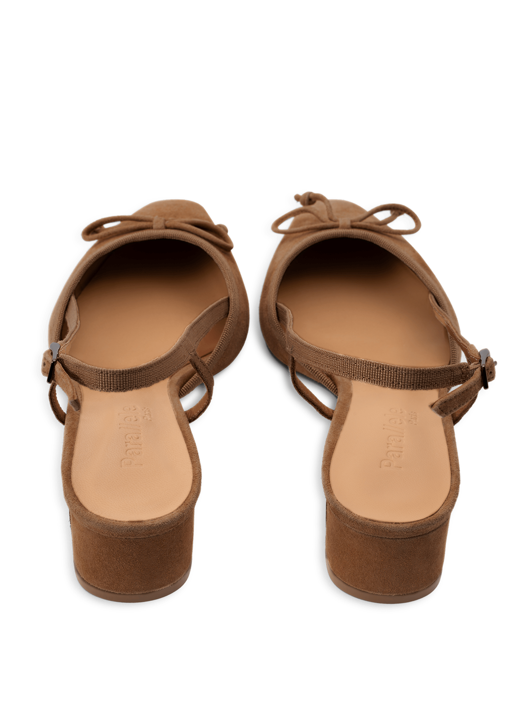 Sling back agata en chevre velours PARALLELE Marron