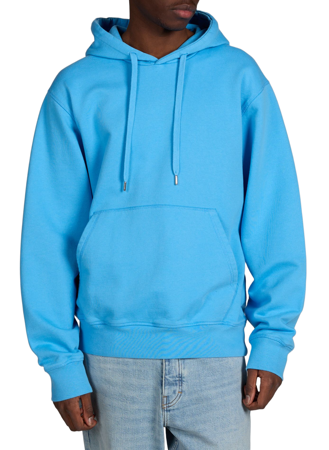Hooded sweatshirt with logo print on the back in cotton ARTE ANTWERP Blue