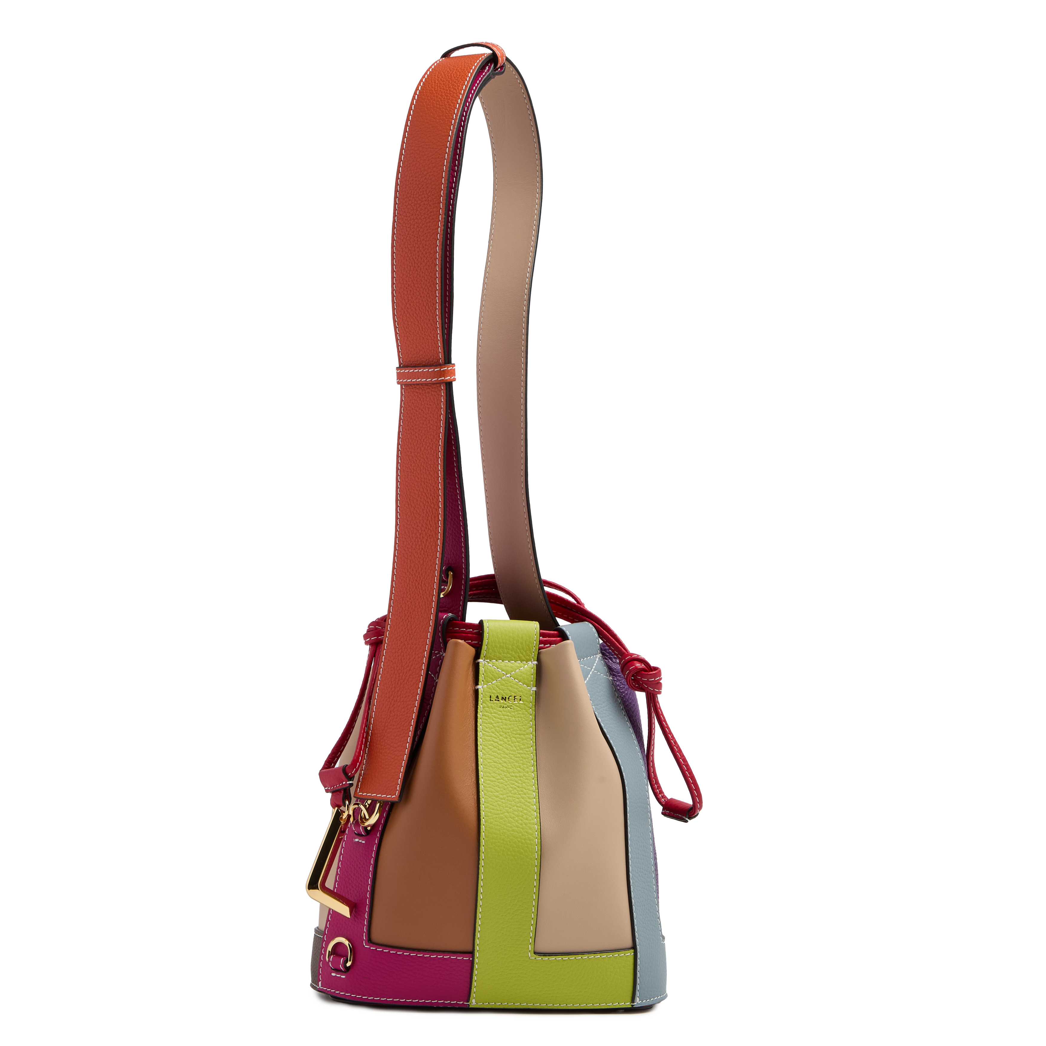 Sac seau s elles de lancel en cuir LANCEL Violet