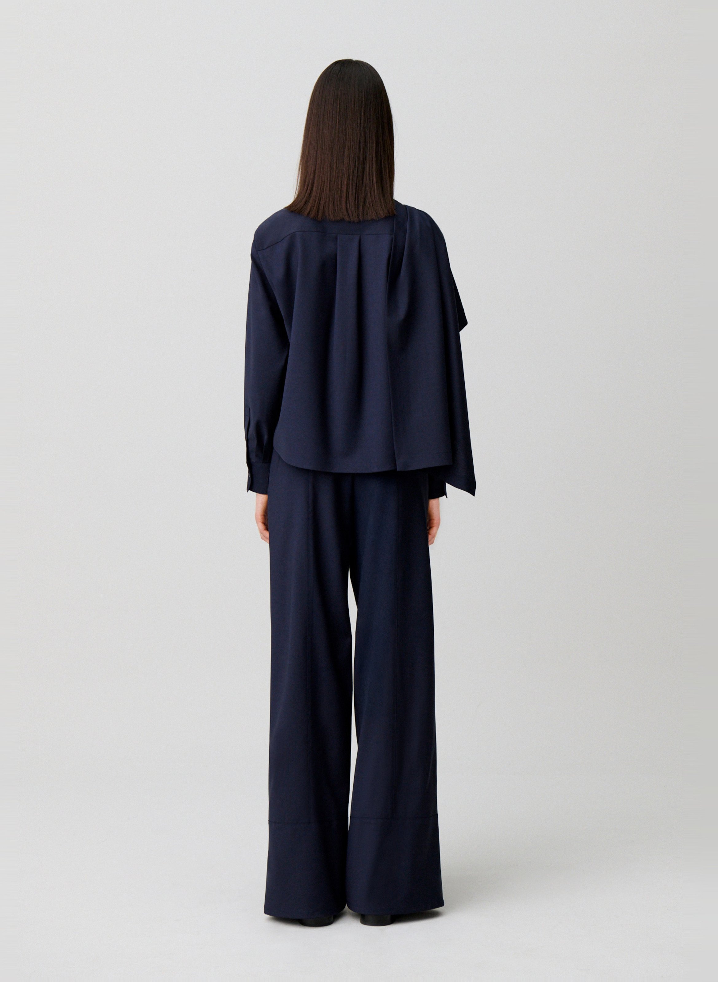 Chemise oversize en laine mélangée CLAUDIE PIERLOT Bleu