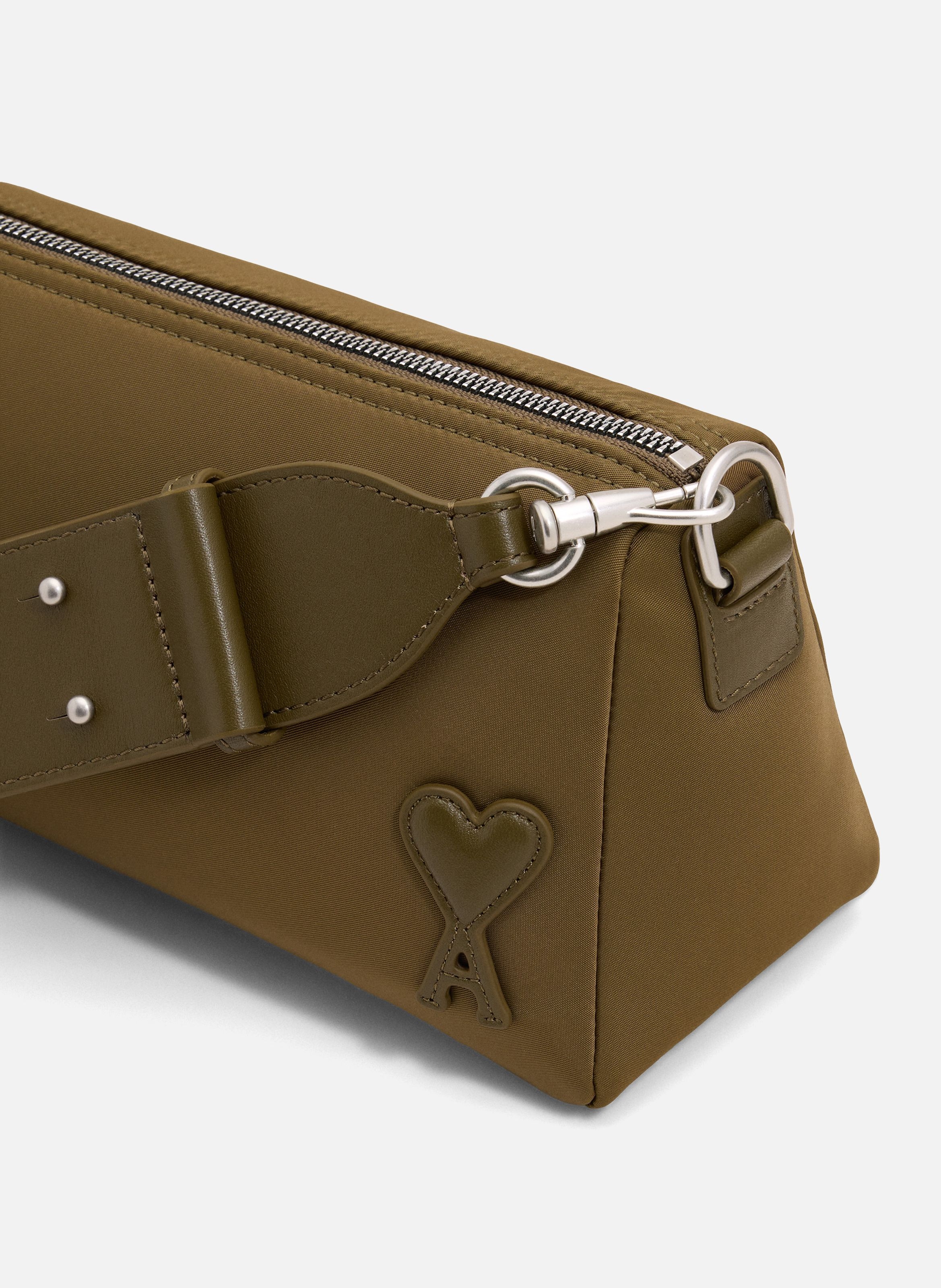 Sac marcel unisexe en nylon AMI PARIS Marron