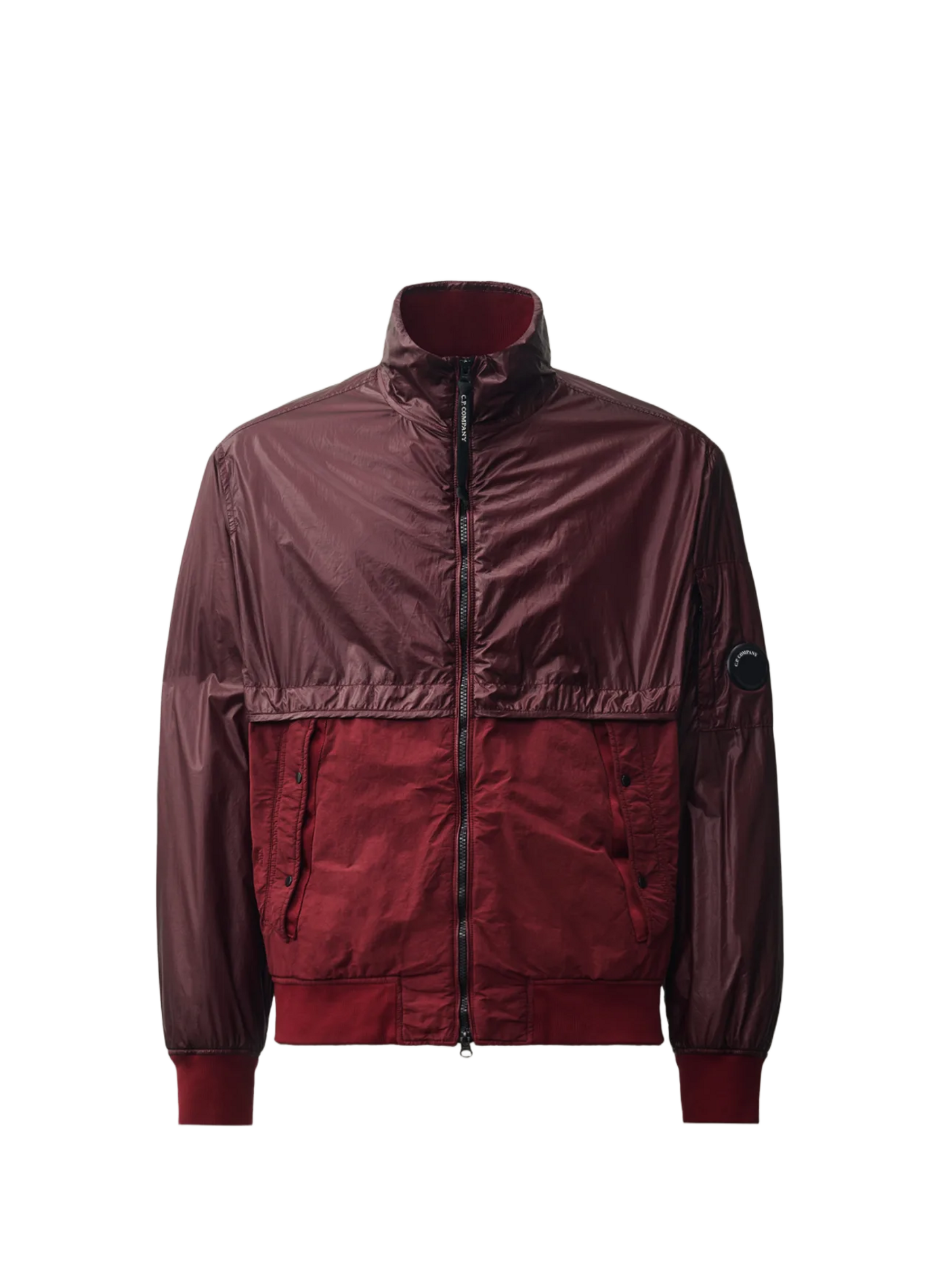 Veste à col montant texturée CP COMPANY Rouge