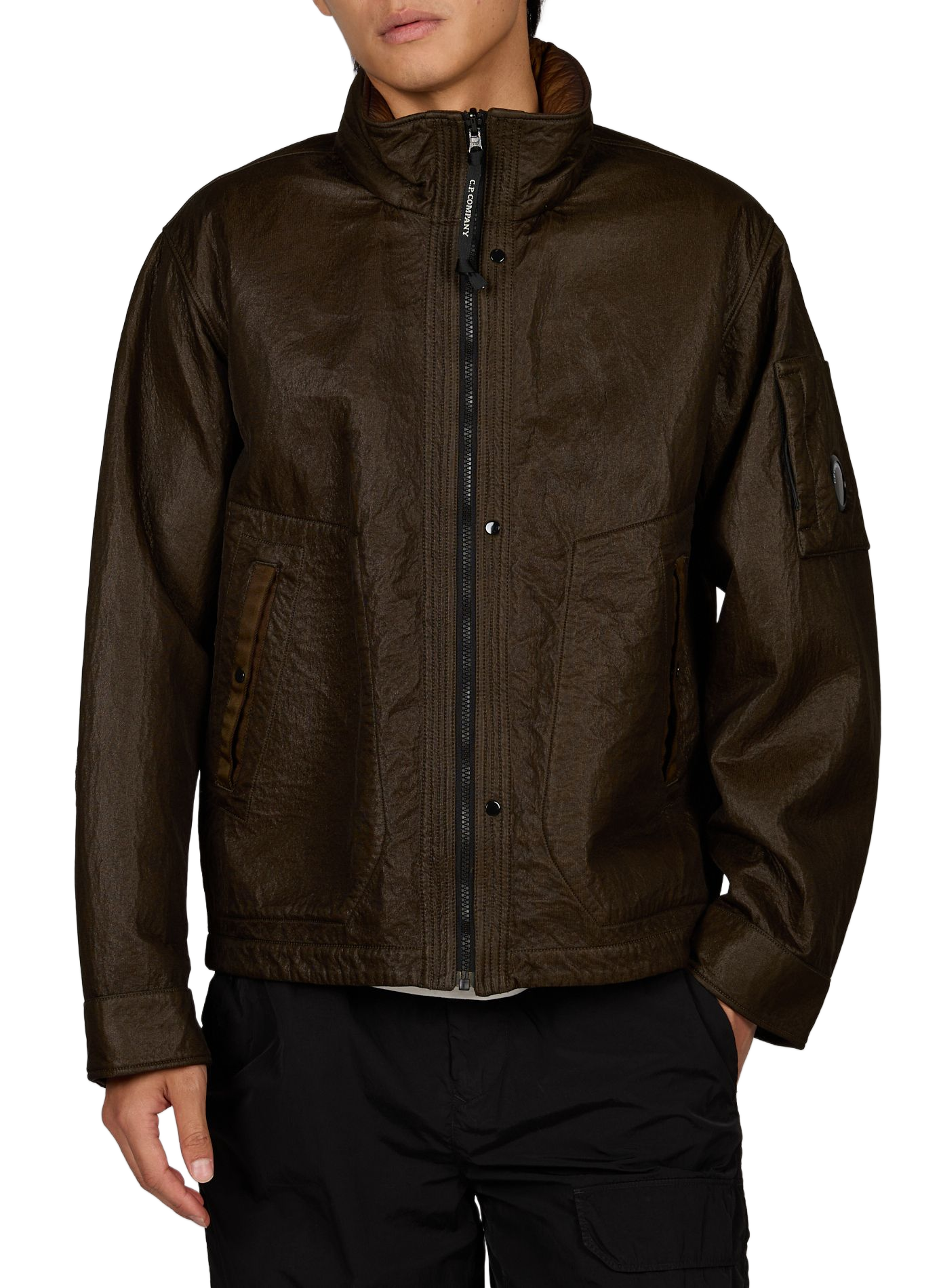Blouson à capuche réversible CP COMPANY Kaki