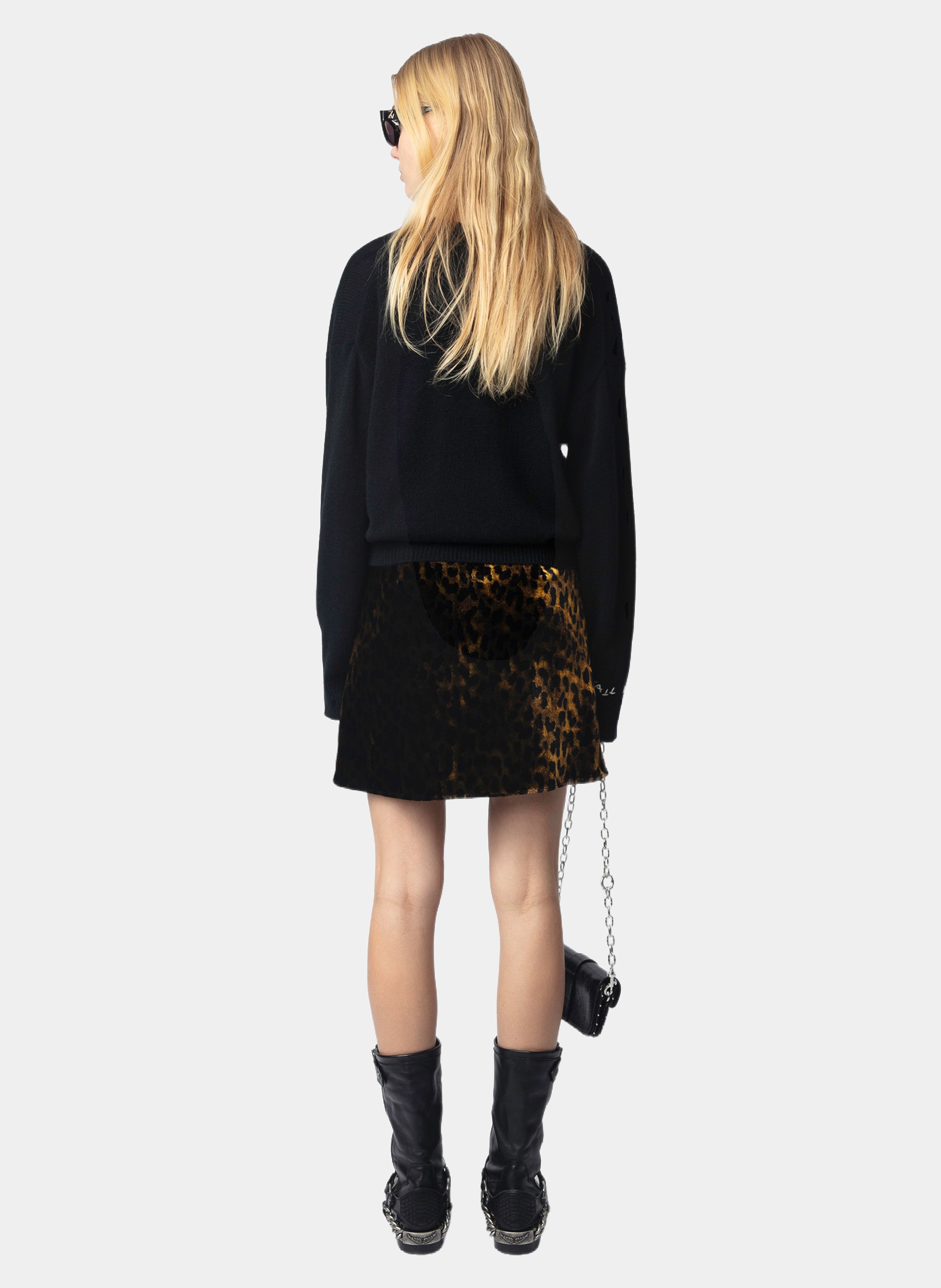 Jupe courte en velours jerry ZADIG&VOLTAIRE Marron