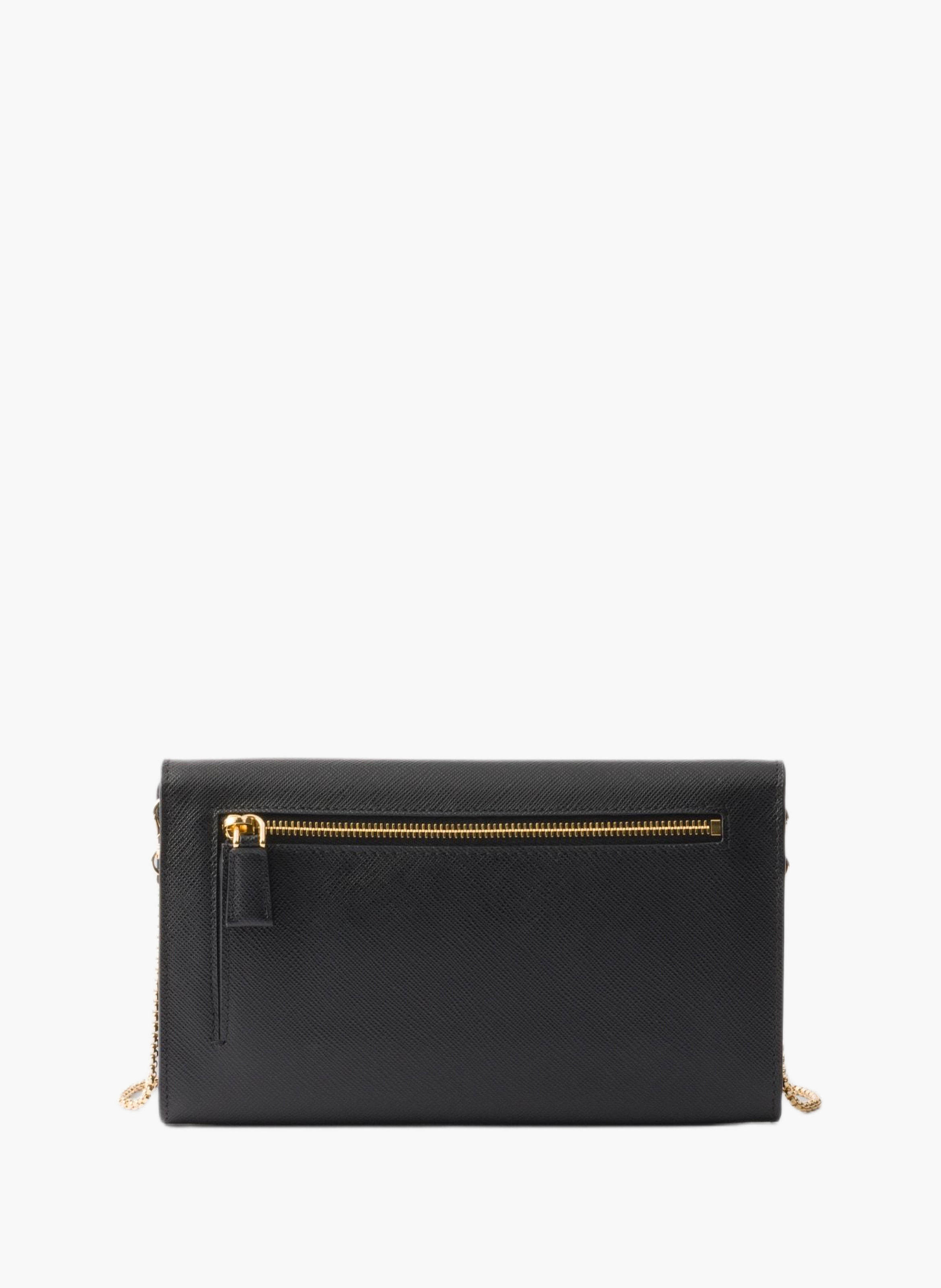 Mini sac en cuir saffiano PRADA Noir