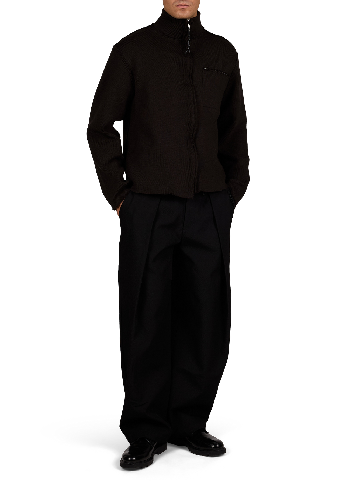 Weit geschnittene Hose mit gesticktem Logo ONLY THE BLIND Schwarz