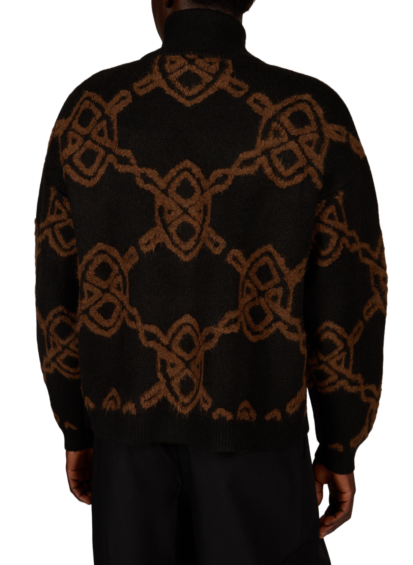 Printed zip-up cardigan DAILY PAPER Black