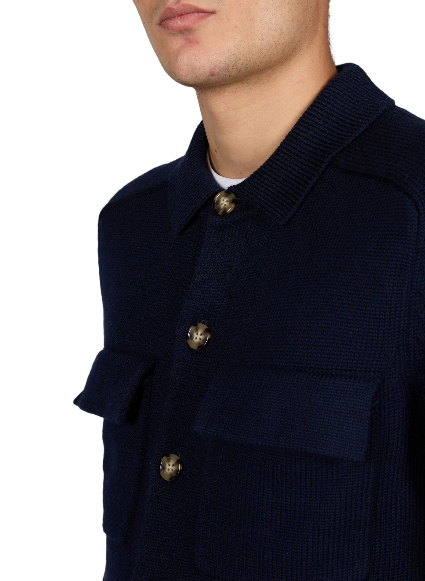 Wollweste mit Knöpfen WINDSOR Blau