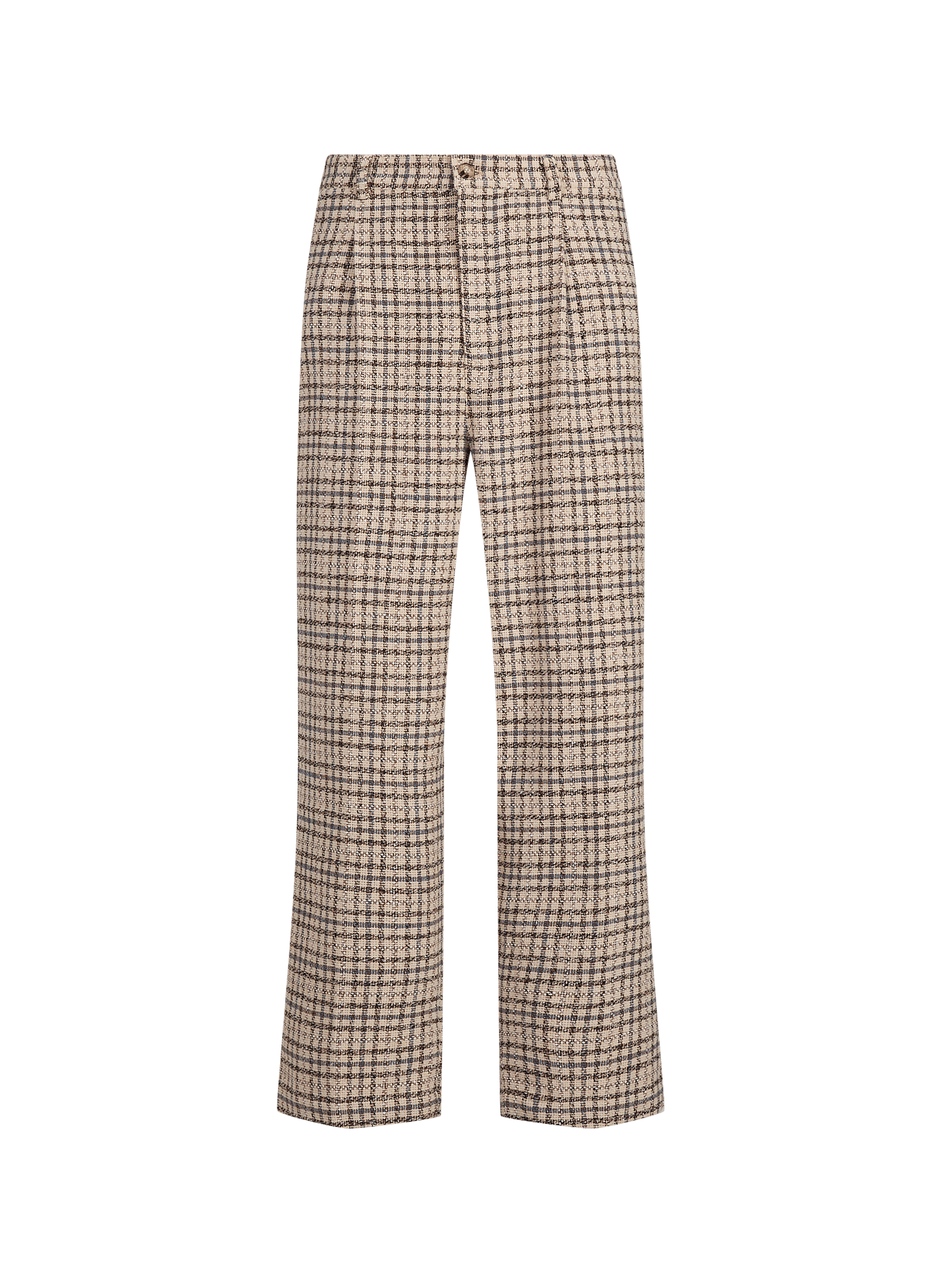 Wide-leg checked trousers  PAS UNE MARQUE Beige